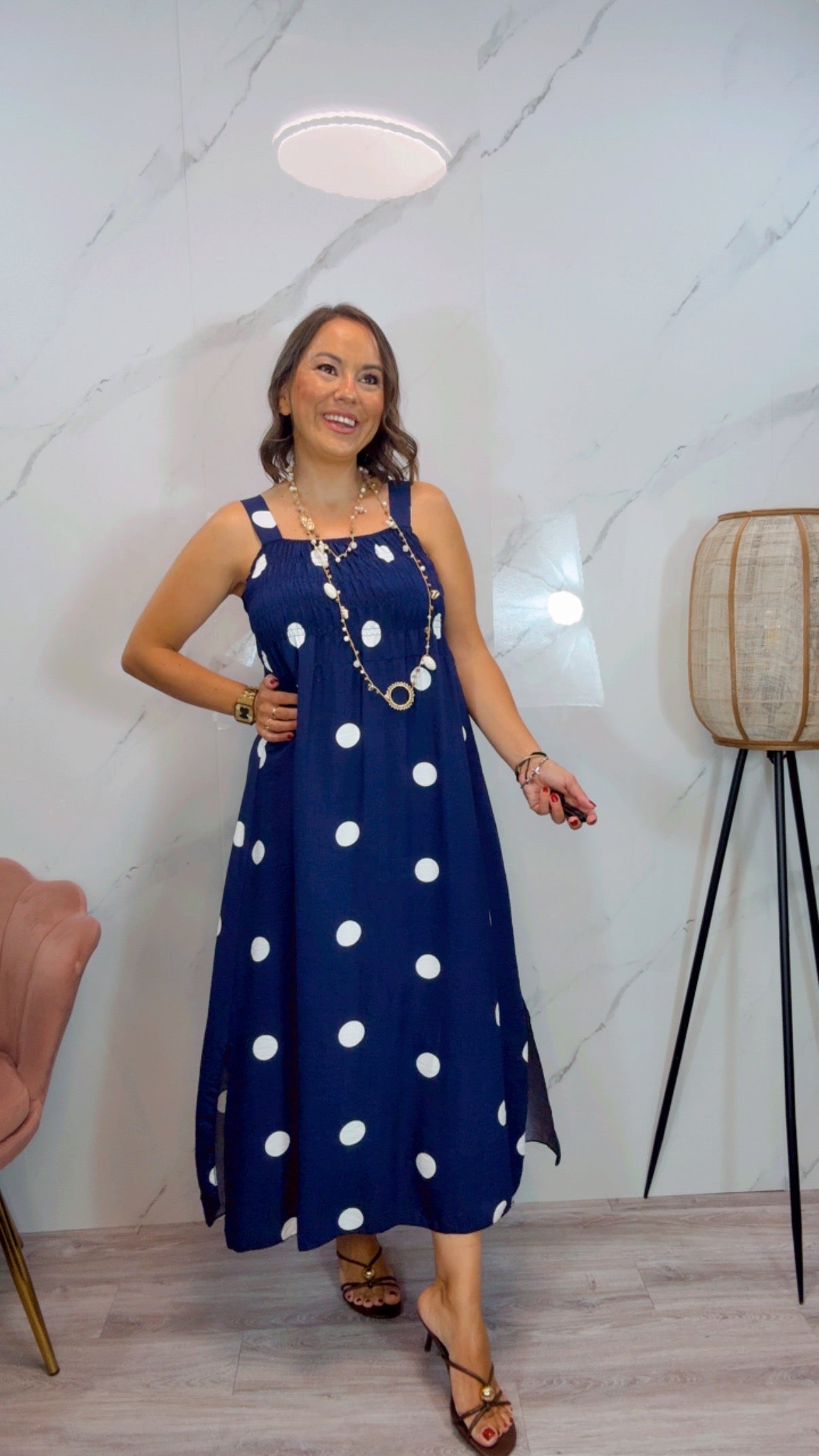 Vestido Maxi LunarAzulMarino