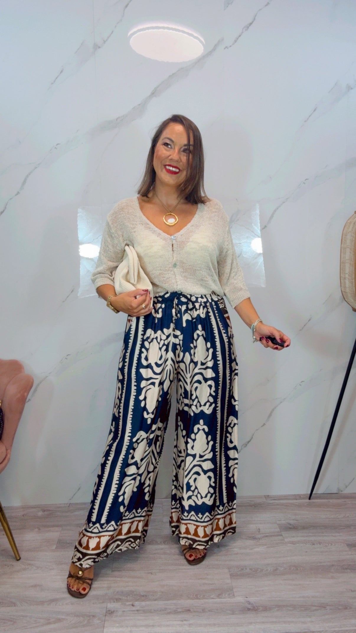 Pantalón Retro Azul Marino
