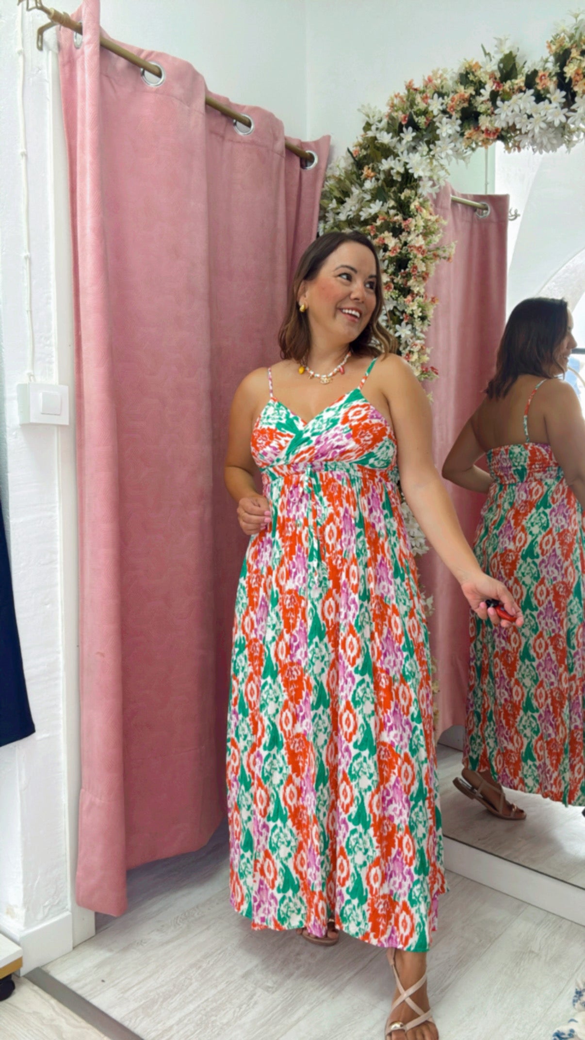 Vestido Acuarela Naranja