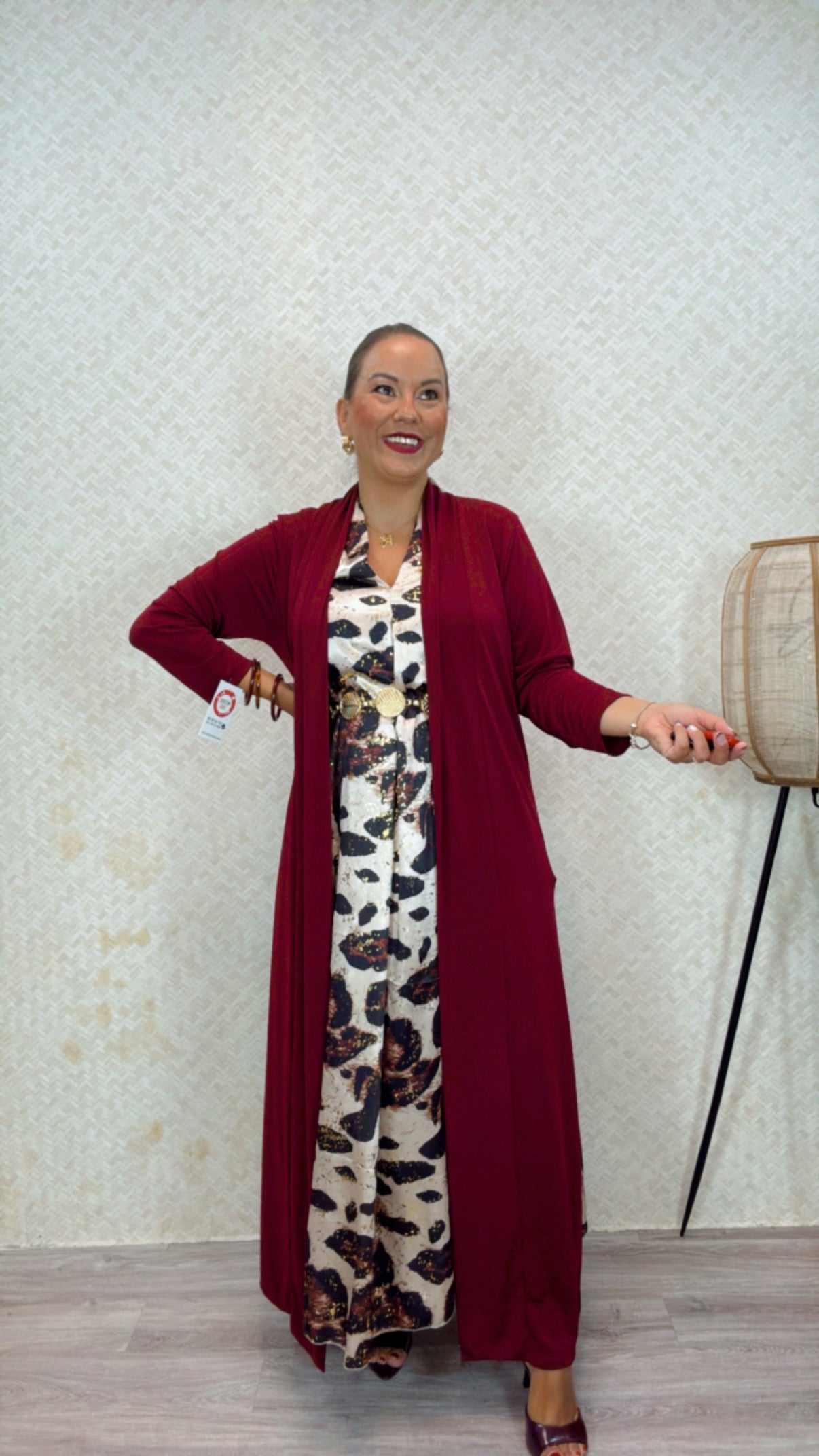 Kimono Largo Burdeos