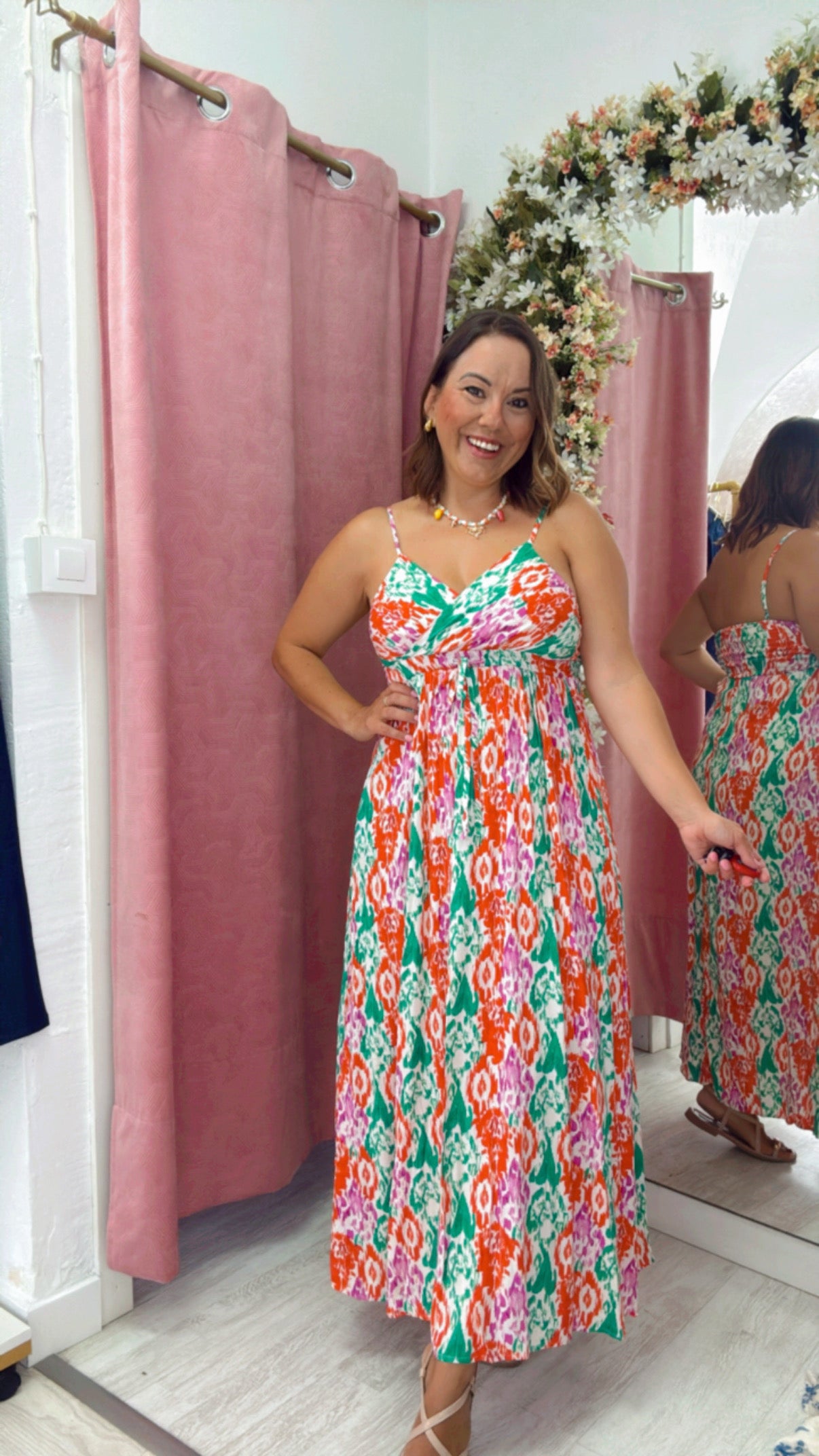 Vestido Acuarela Naranja