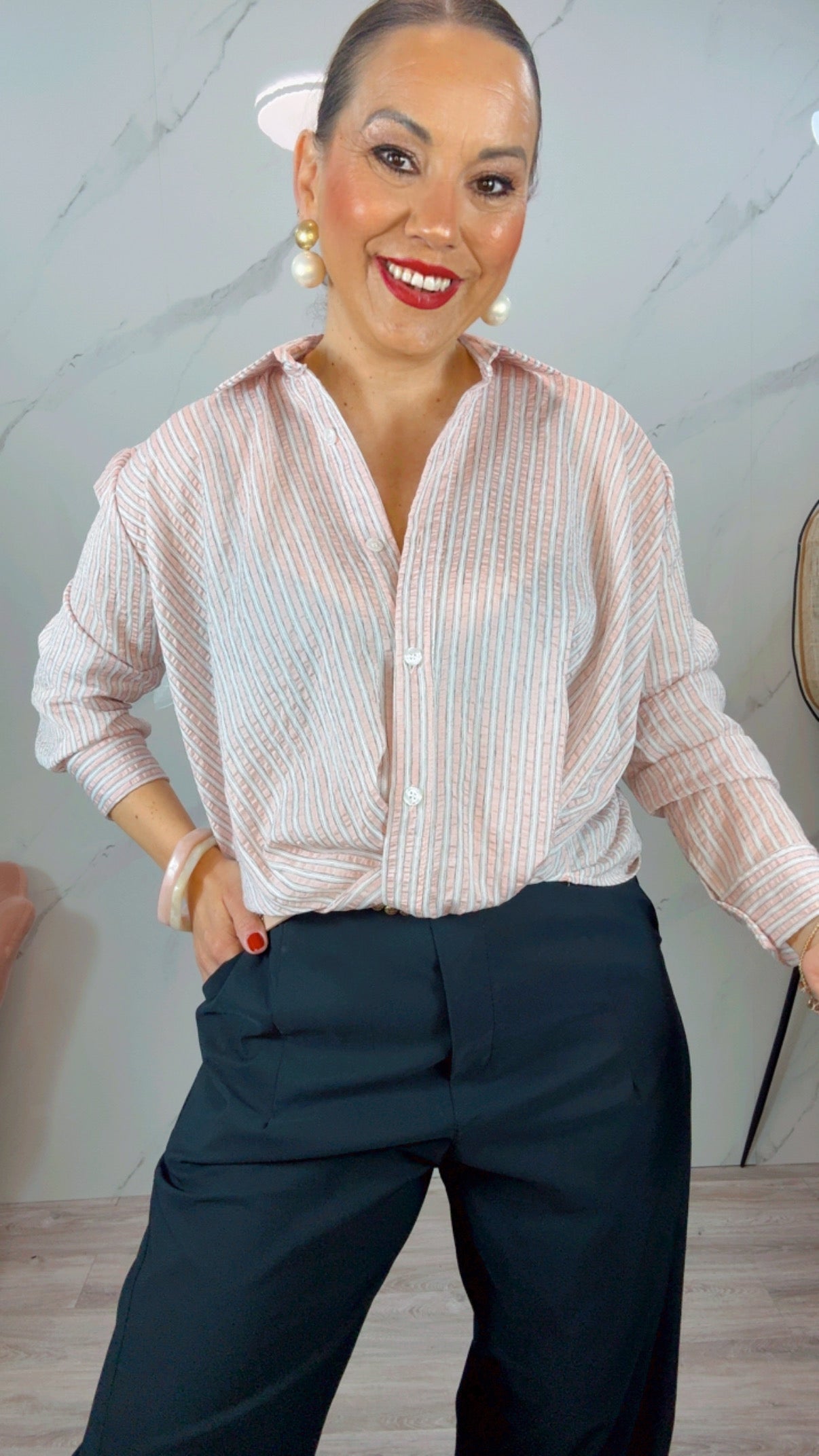 Camisa croppe Rosa