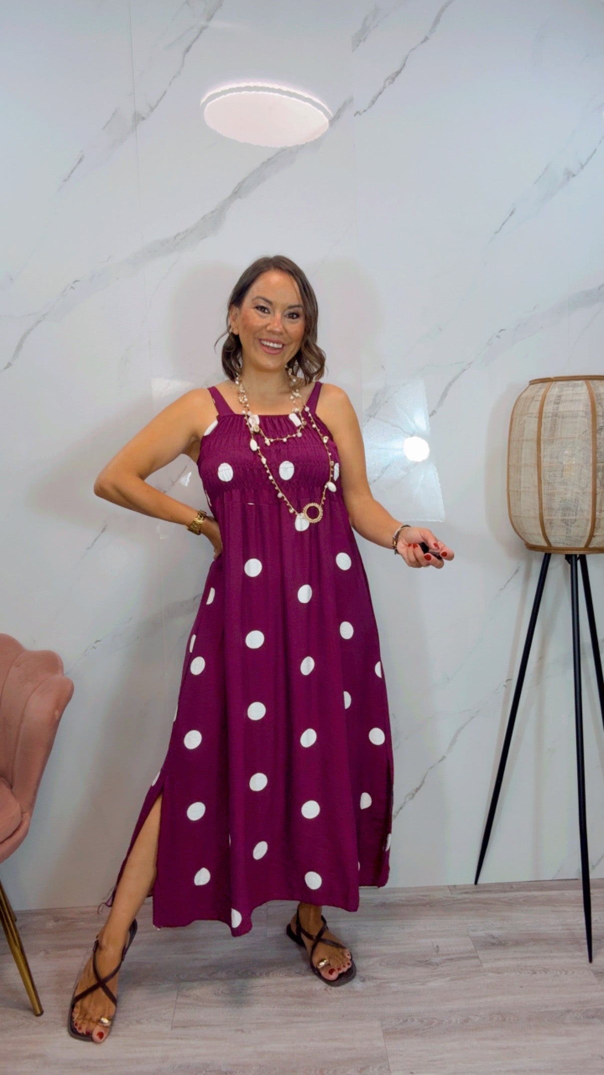 Vestido Maxi Lunar Bugambilla