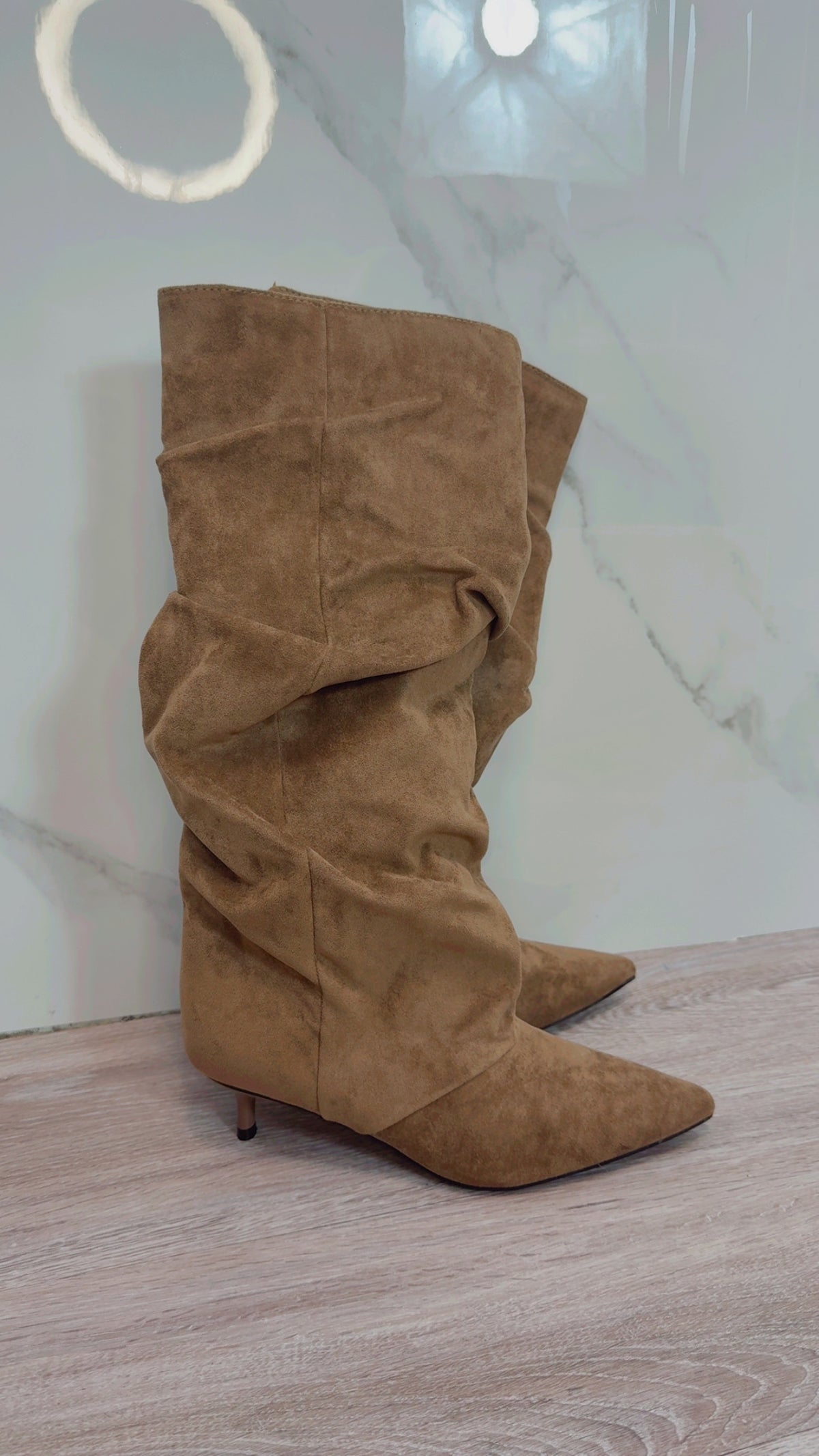Bota alta Taupe