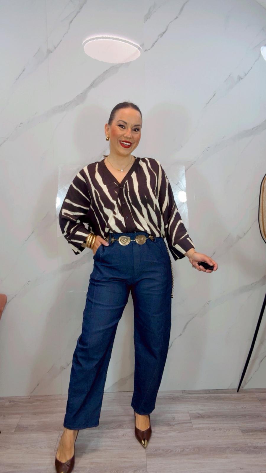 Bomber Print Marrón