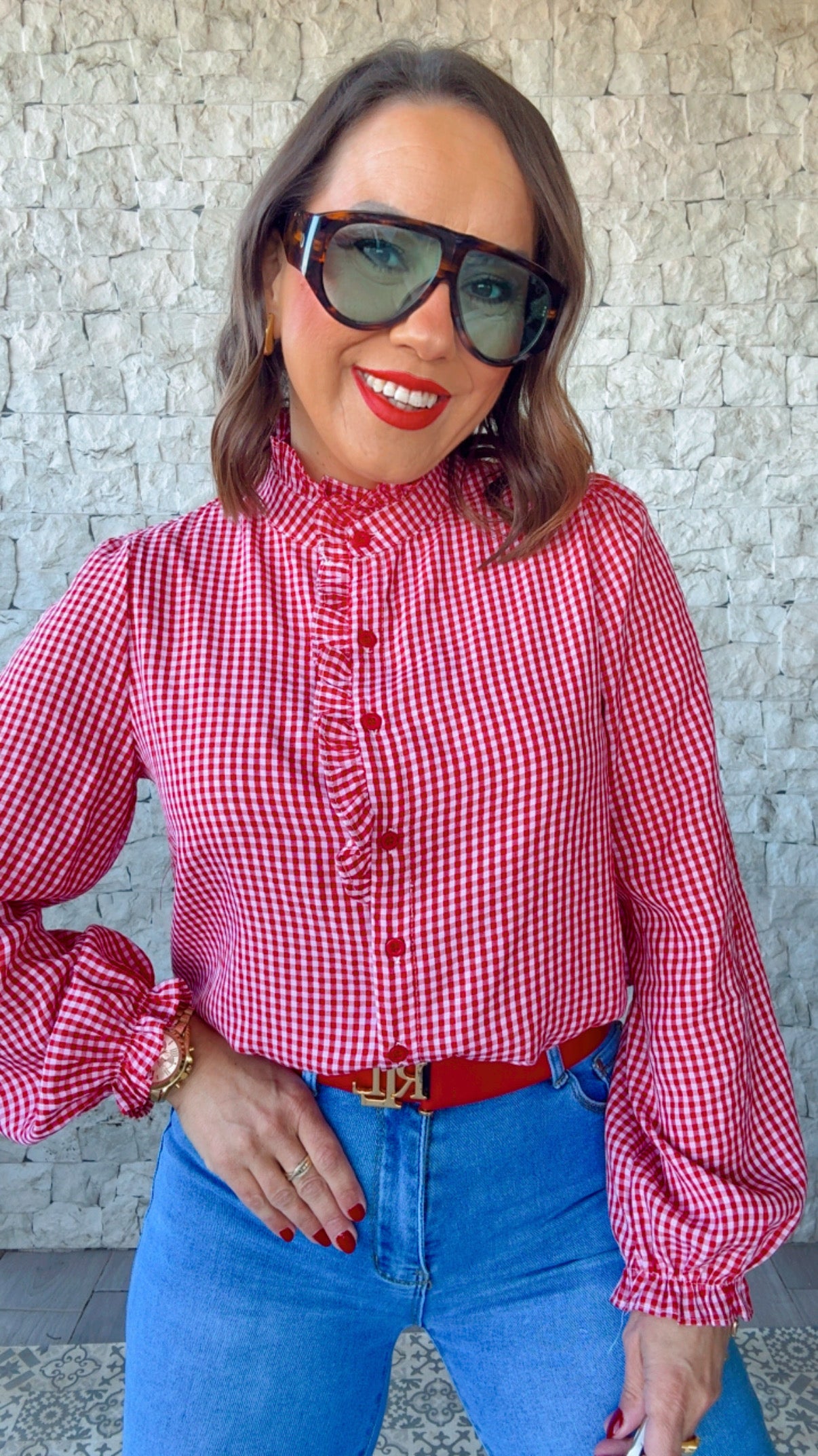 Camisa Cuadros Vicky roja