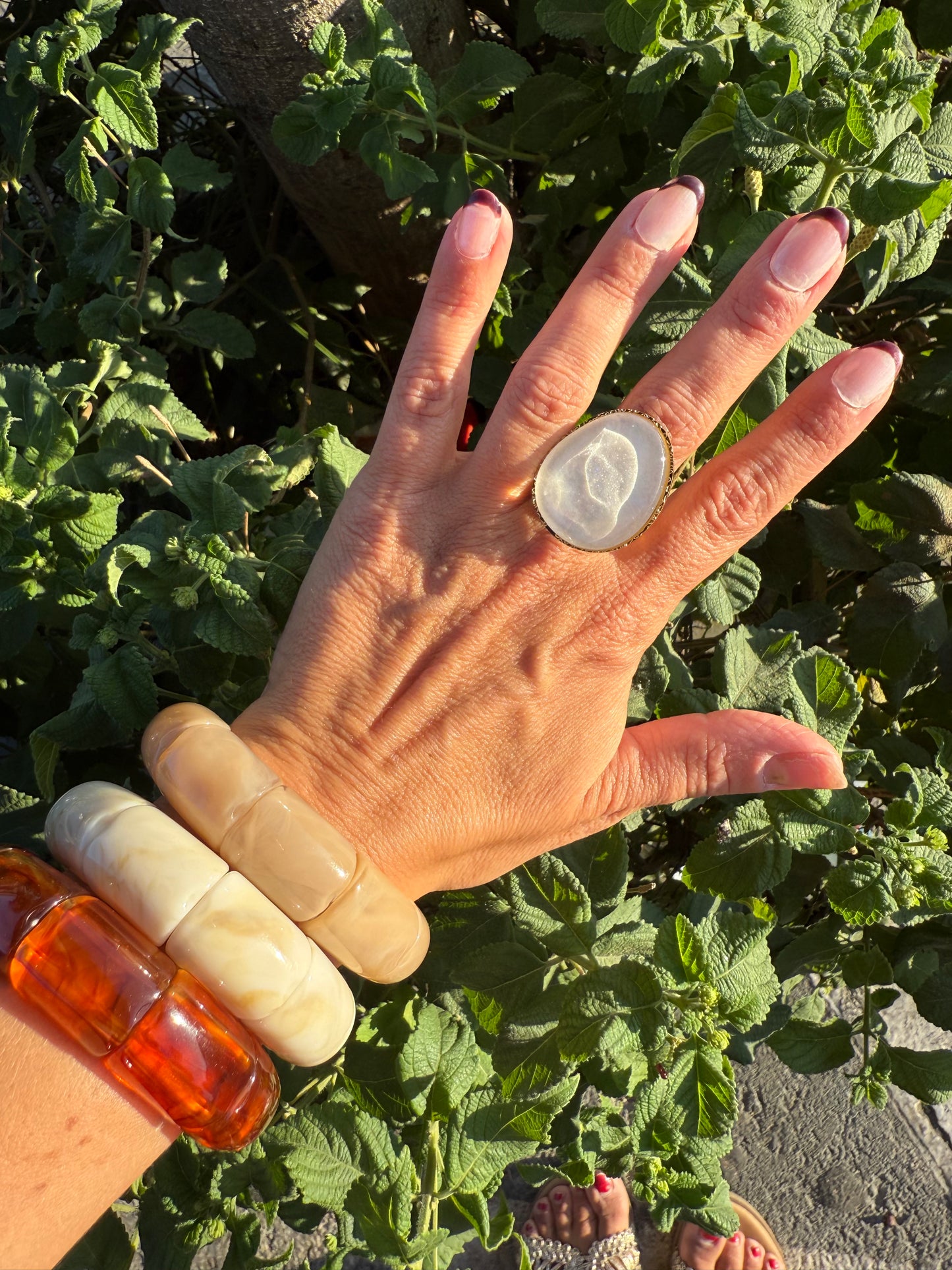 Anillo Nacar Blanco