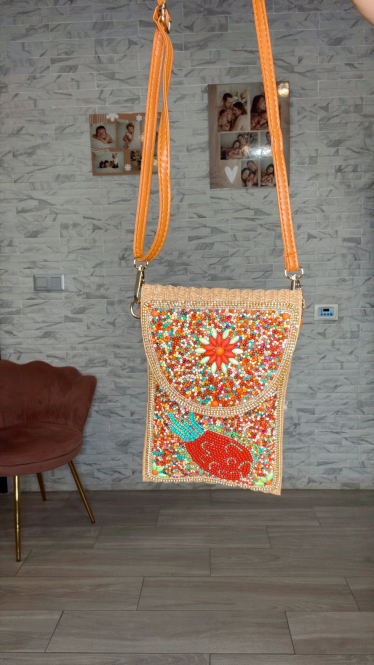 Bolso piedras fruta