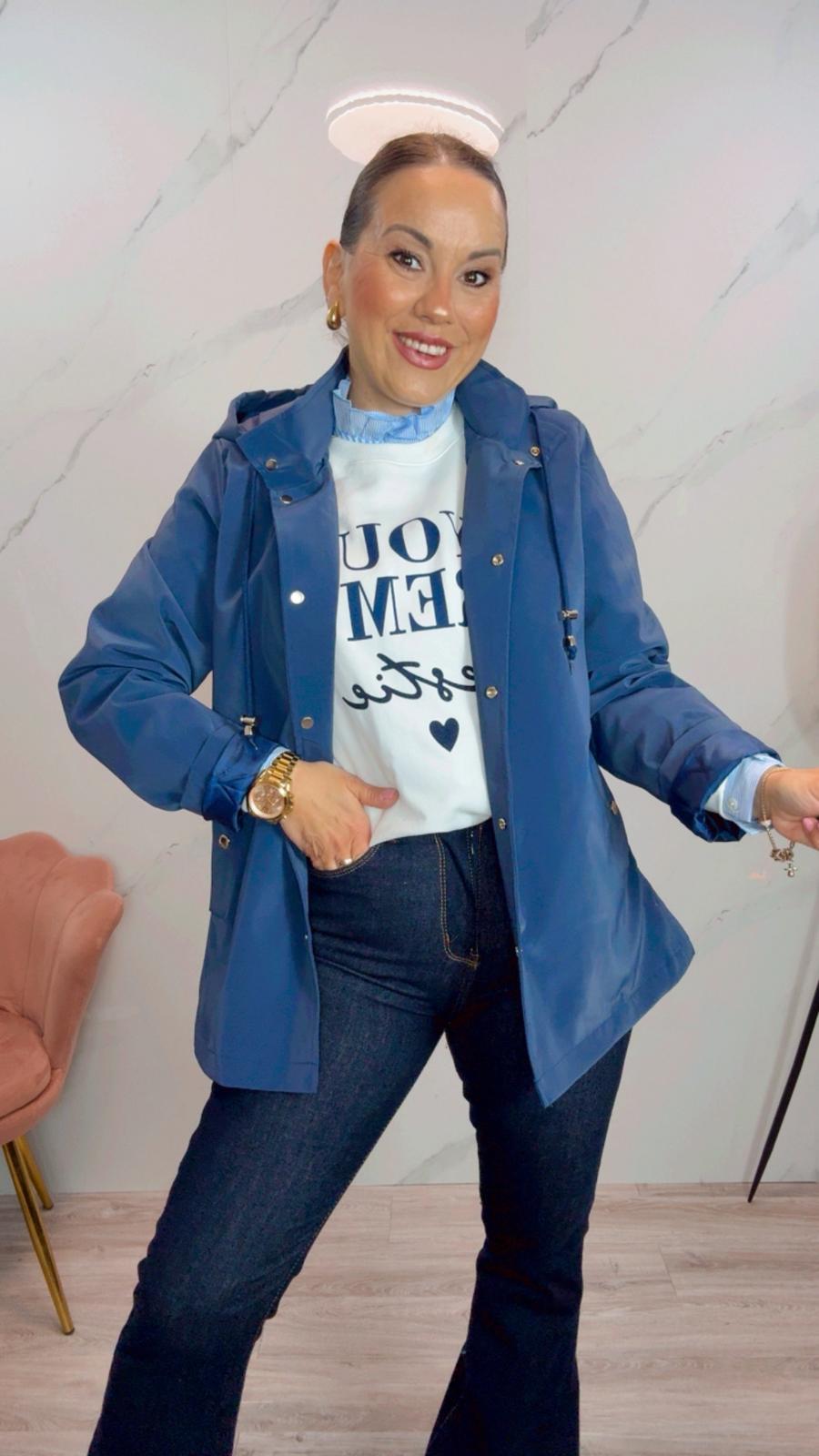 Parka Impermeable Azul