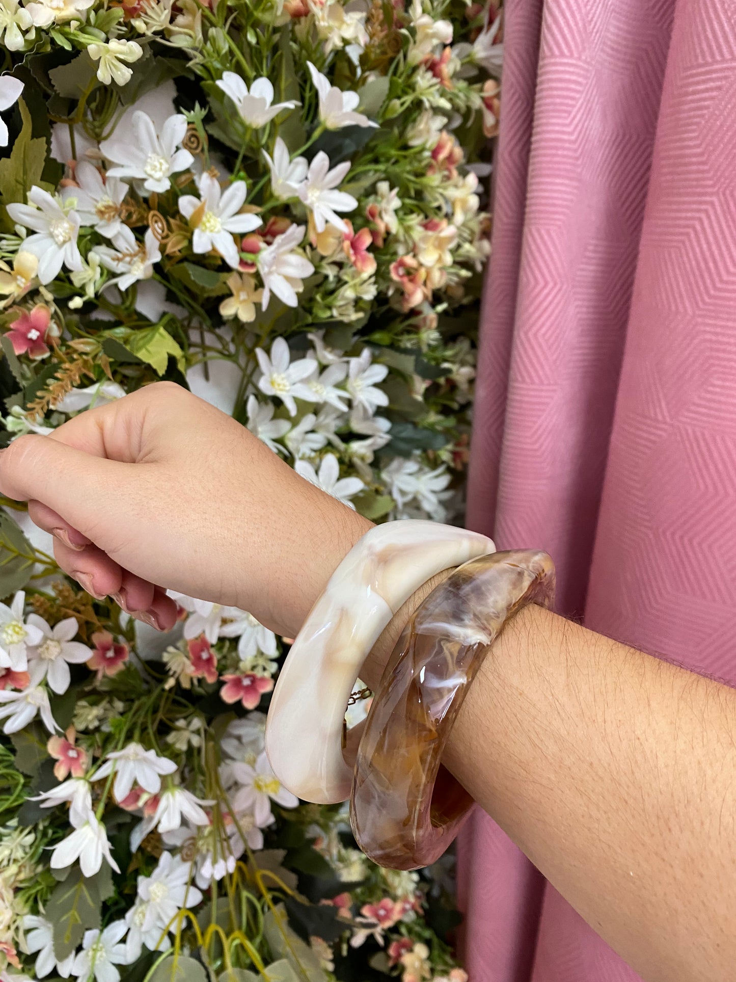 Pulsera Nácar Beige y Marrón