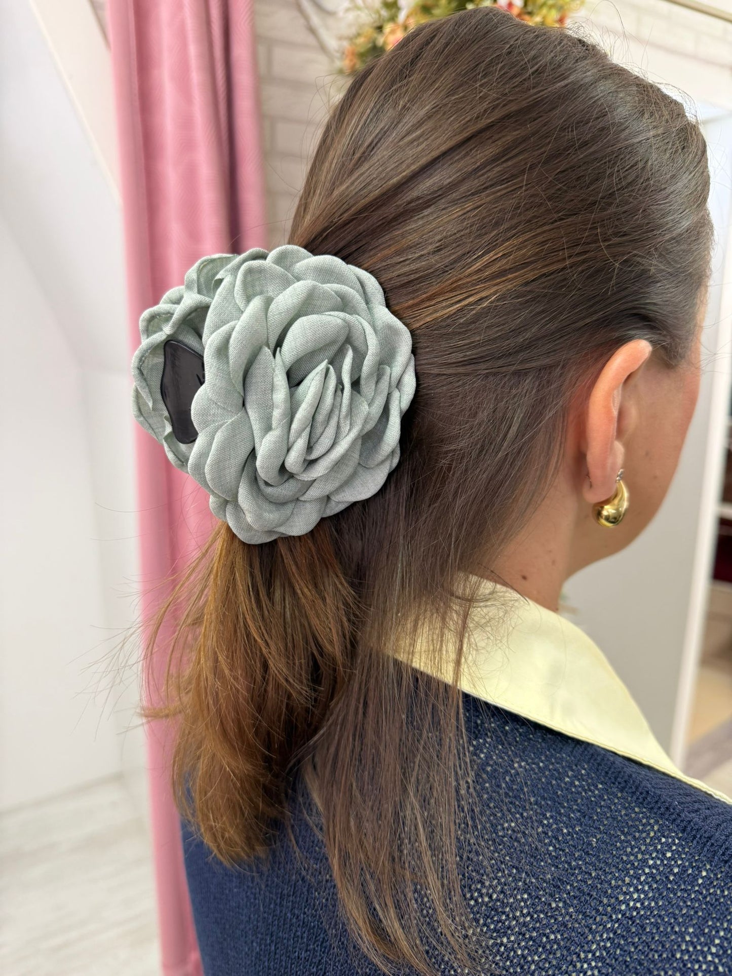 Pinza Flor Verde