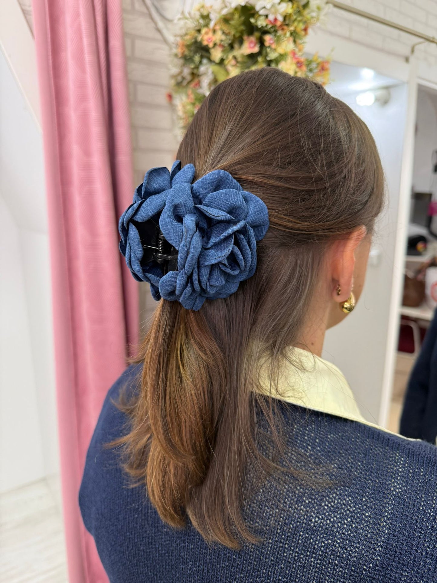 Pinza Flor Azul