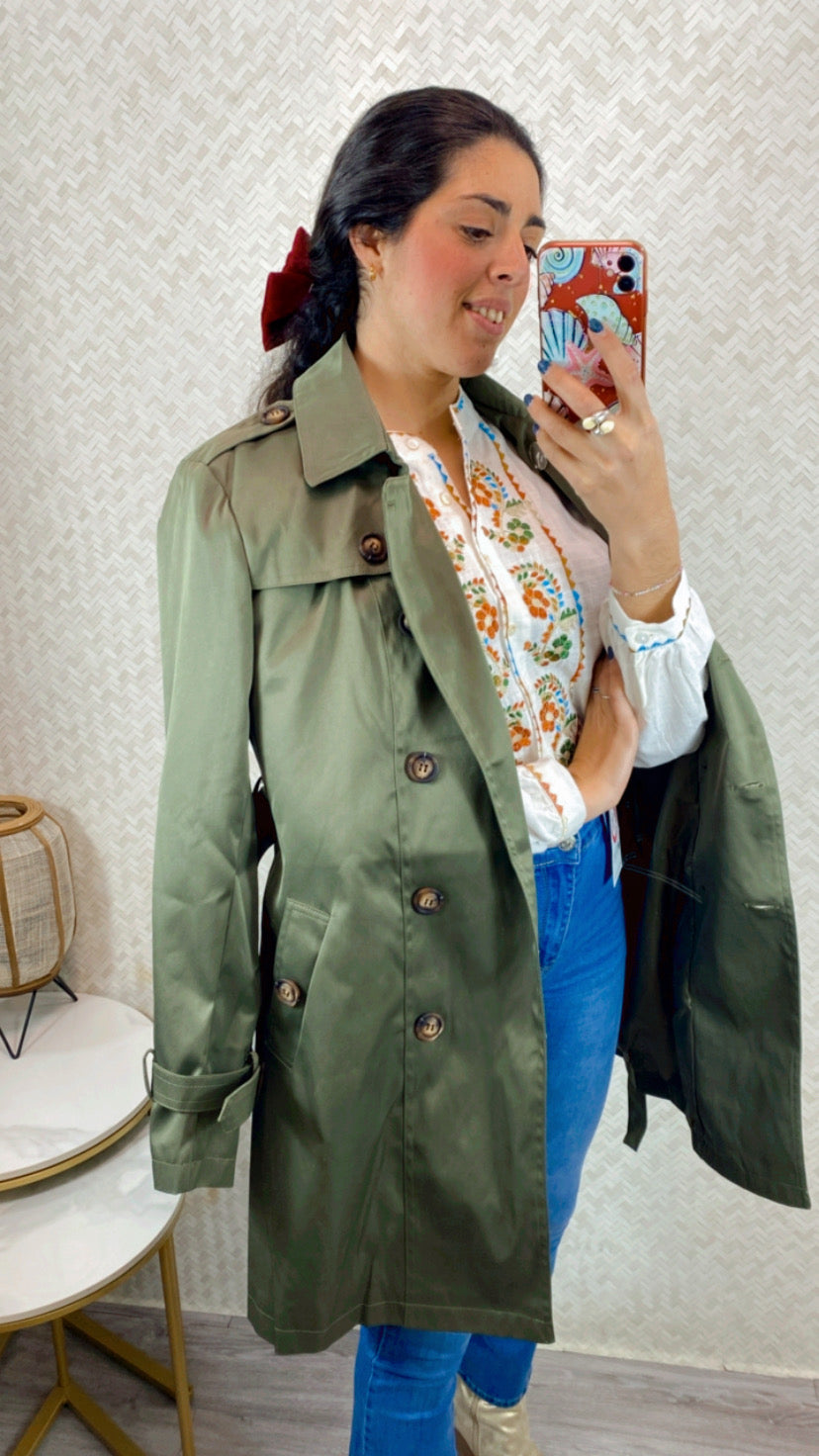 Gabardina Verde Caza