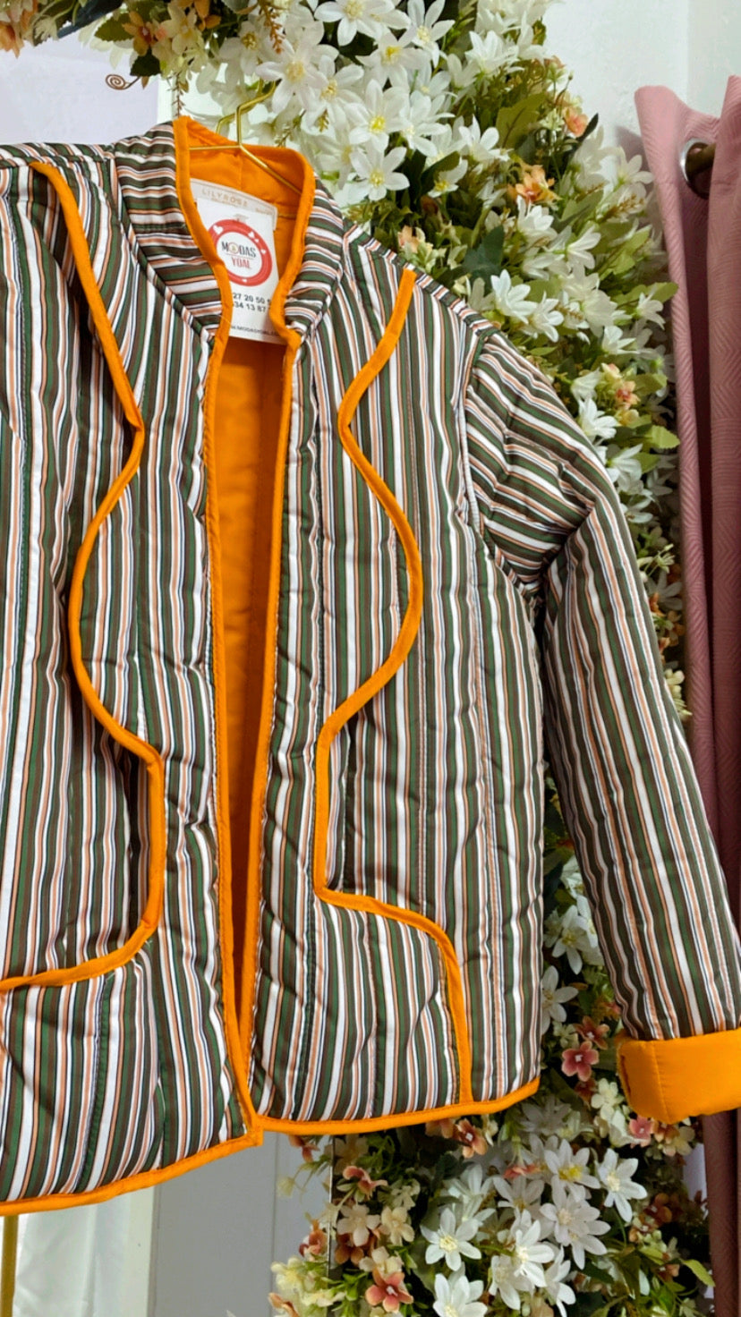 Chaqueta Rayas Verde