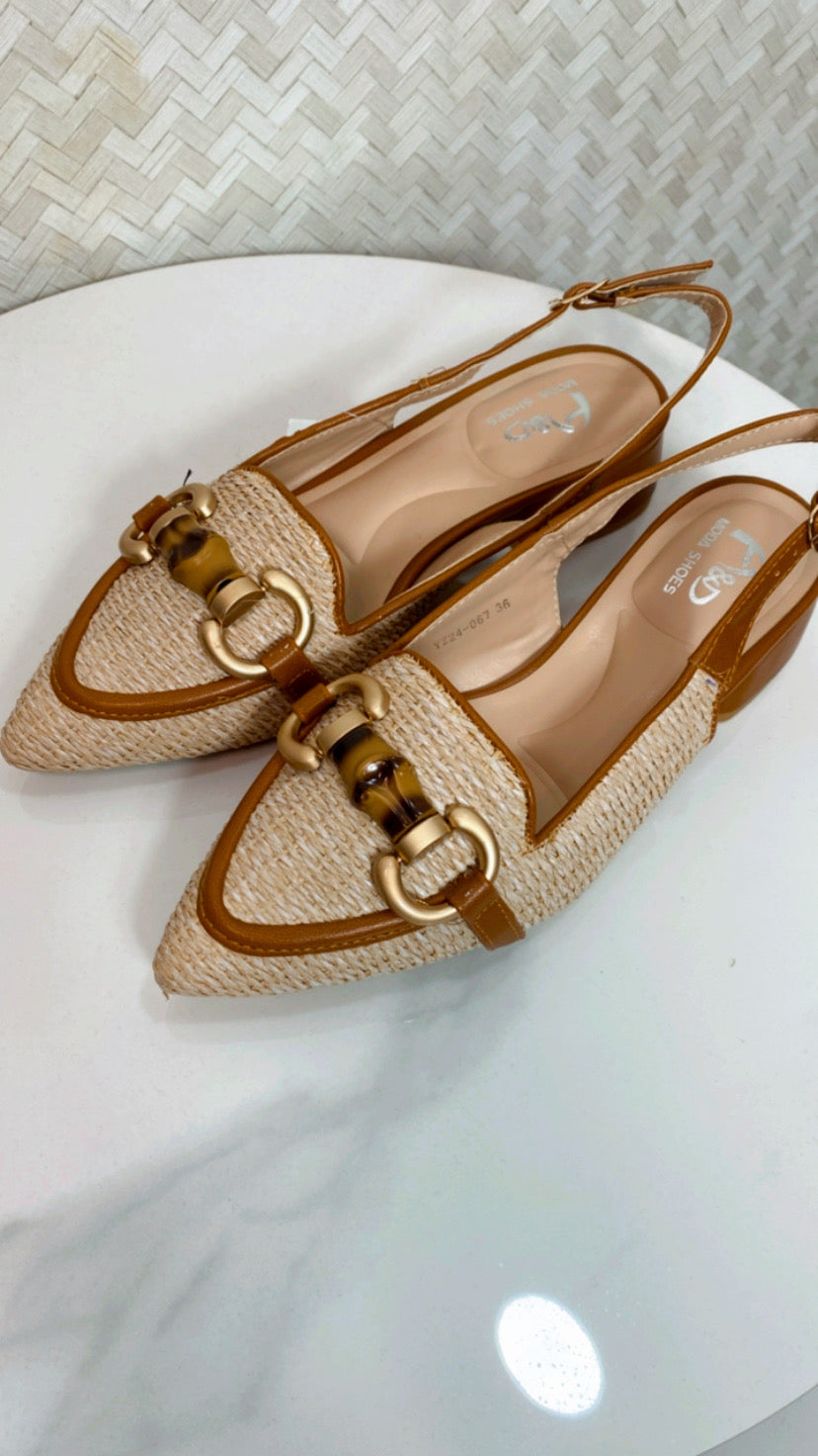 Zapato Destalonado Camel