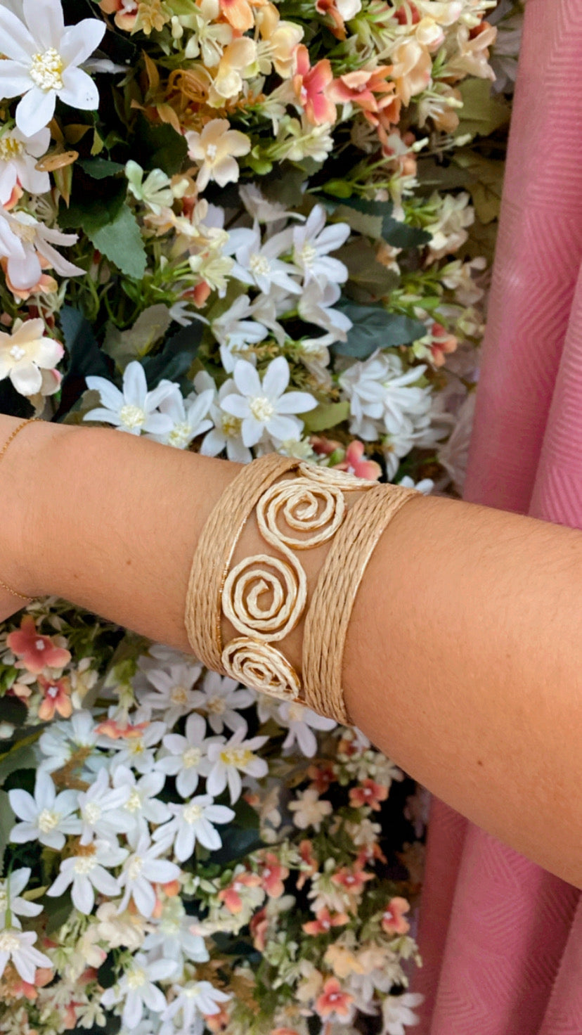Brazalete Espiral Beige