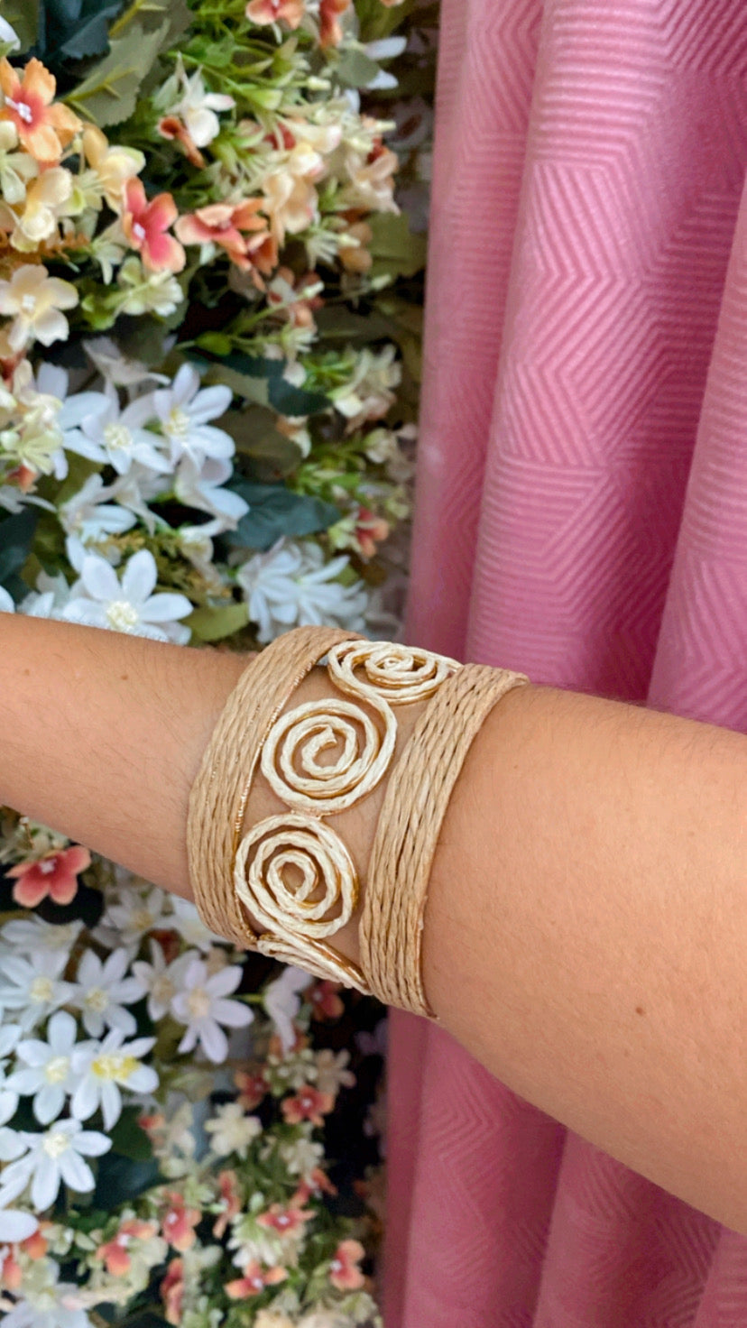 Brazalete Espiral Beige