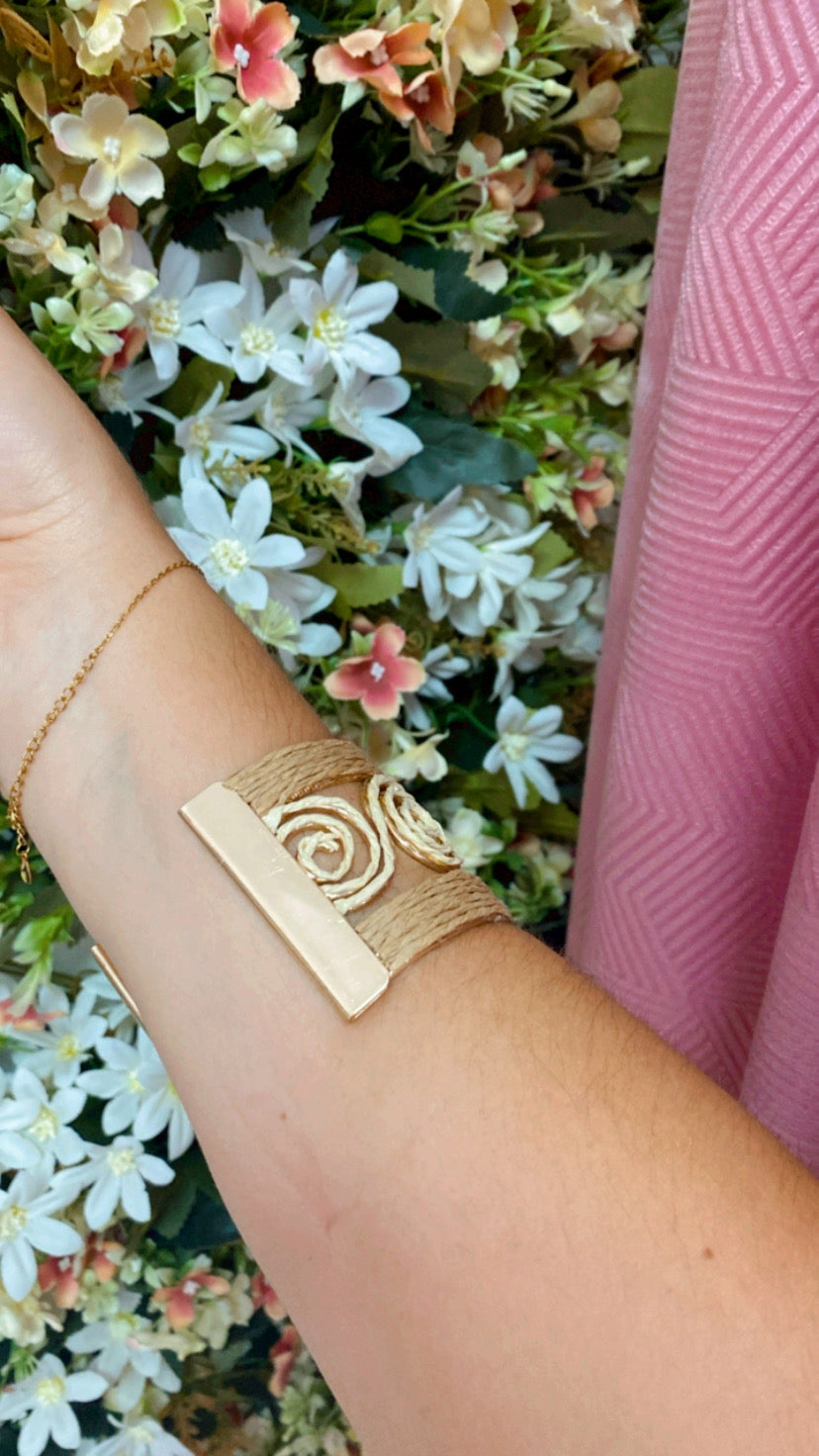 Brazalete Espiral Beige