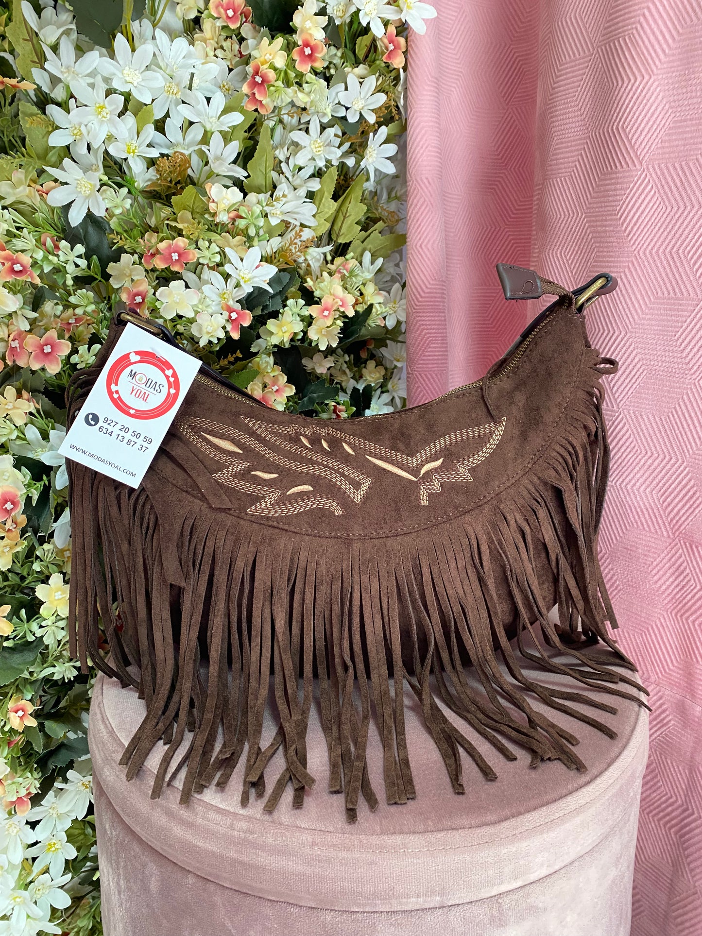 Bolso Marrón de flecos