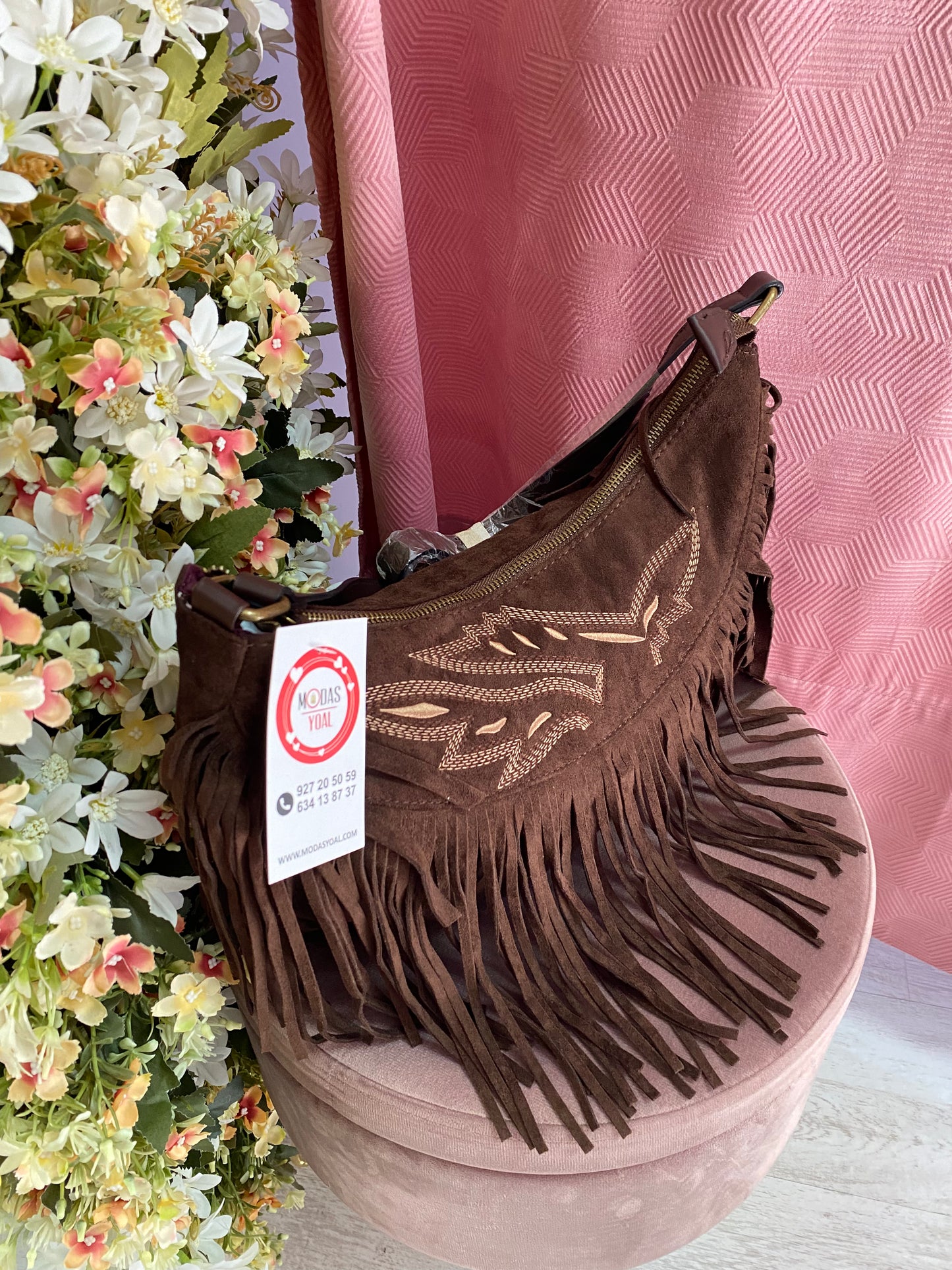 Bolso Marrón de flecos
