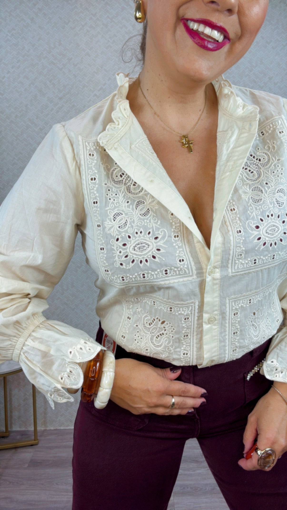 Camisa Dora Beige