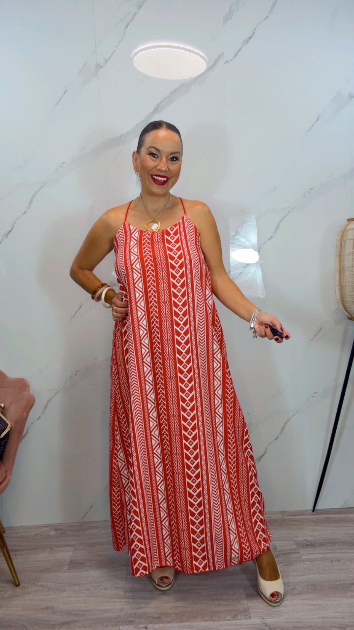 Vestido Étnico Rojo