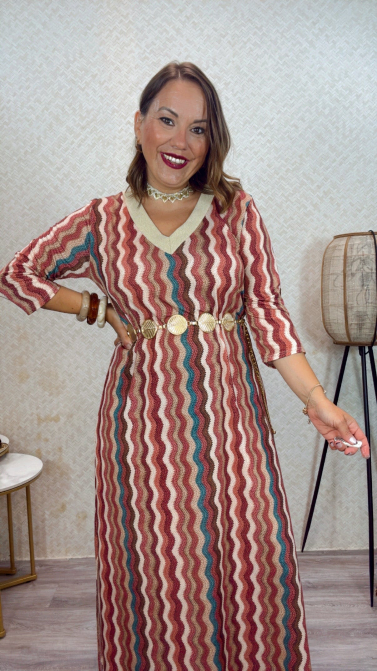 Vestido Ondas Rosa