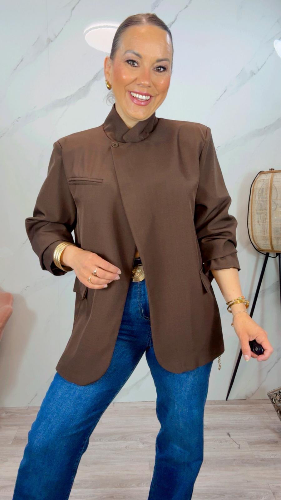 Chaqueta Cruzada Marrón