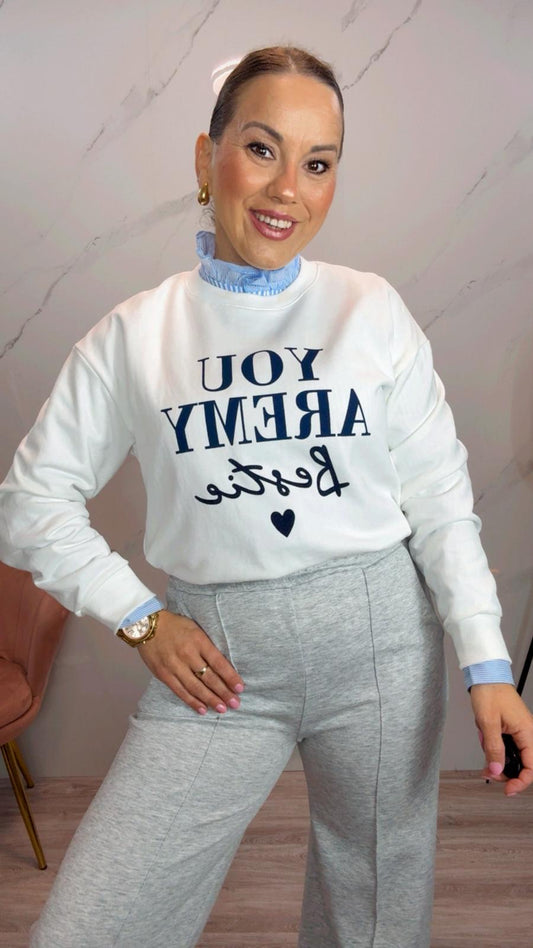 Sudadera Bestie Blanca