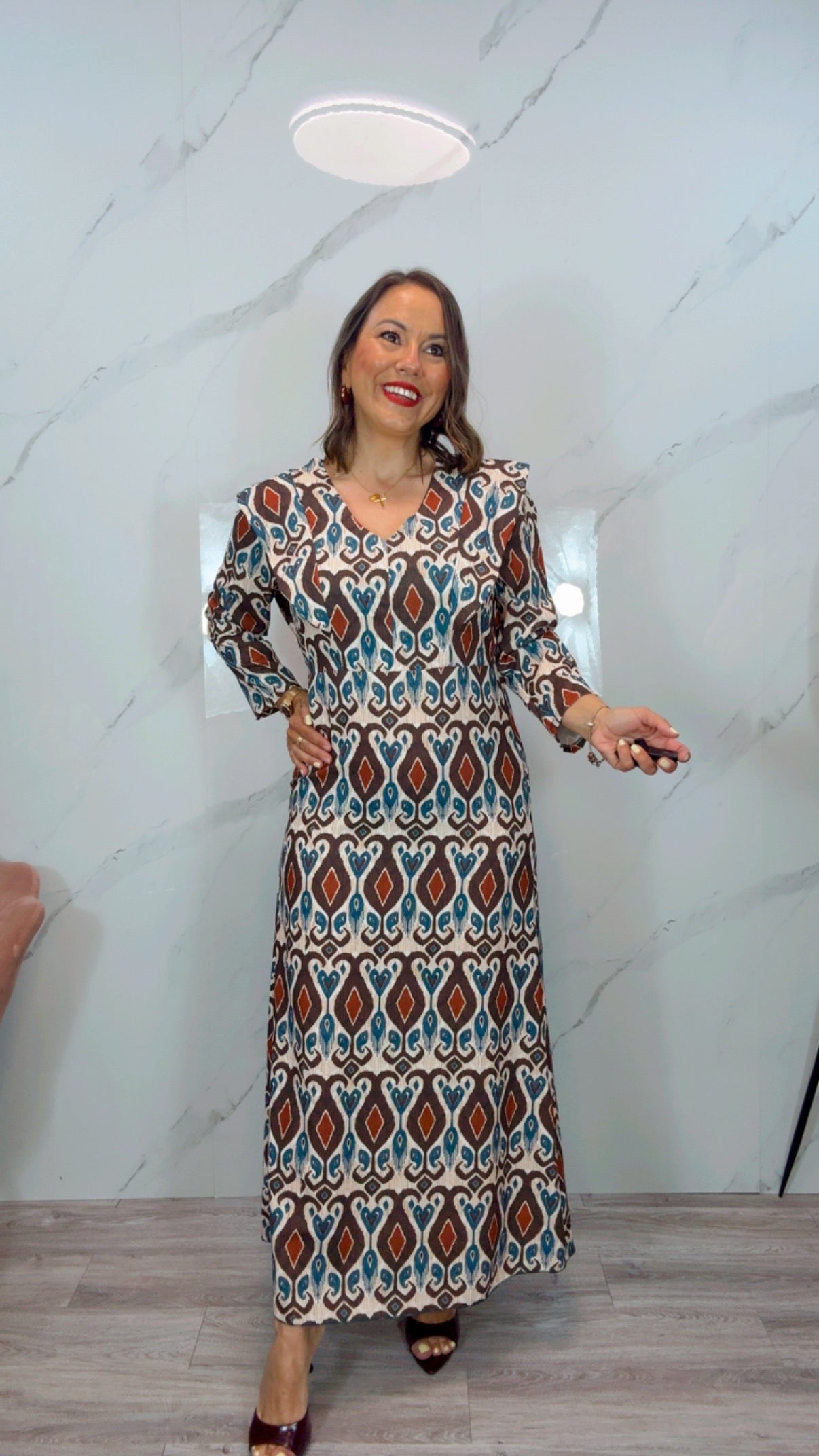 Vestido Teresa Marrón
