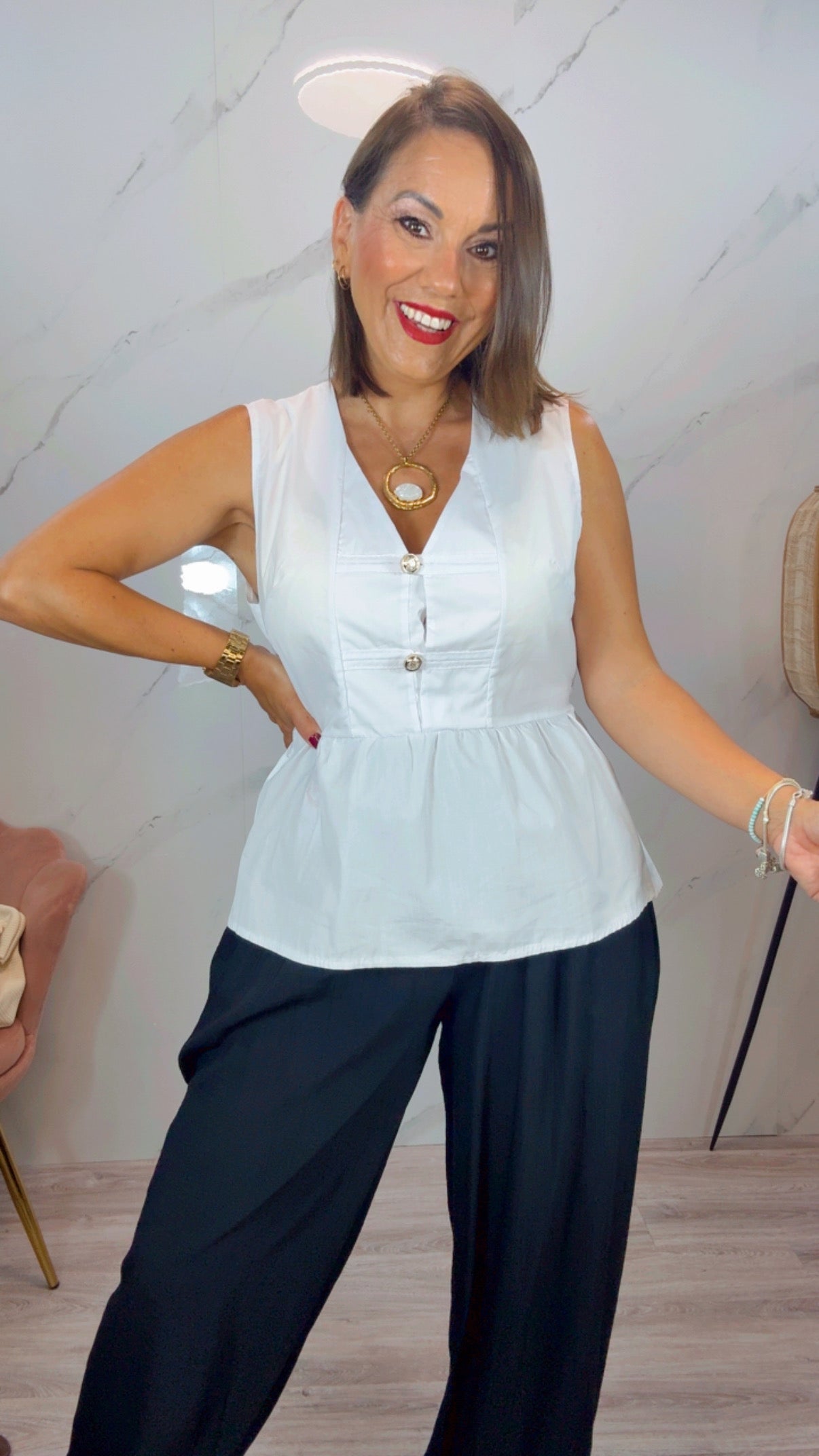 Top Militar Blanco