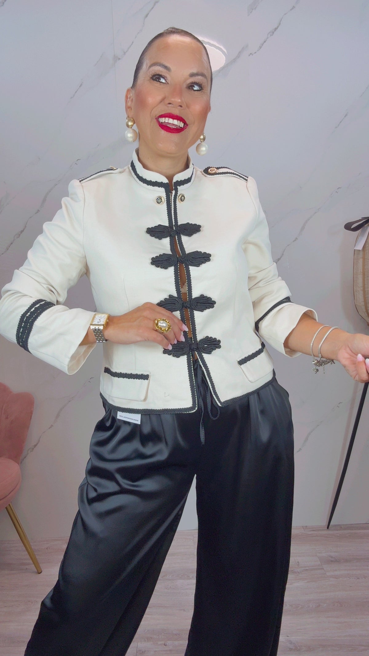 Chaqueta Alamares blanca