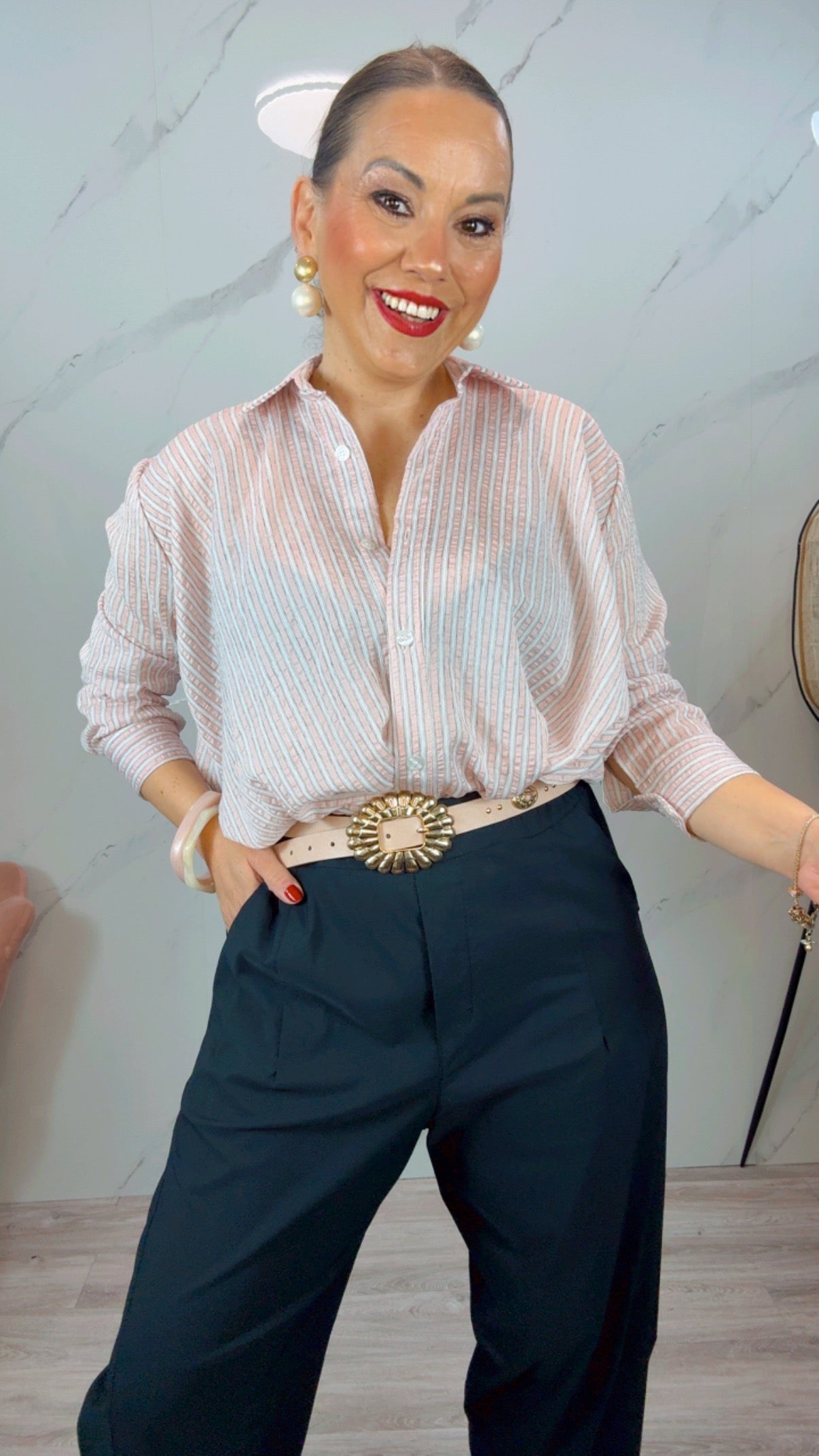 Camisa croppe Rosa