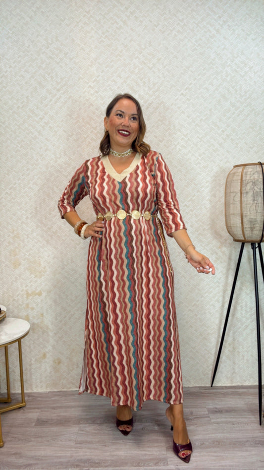 Vestido Ondas Rosa