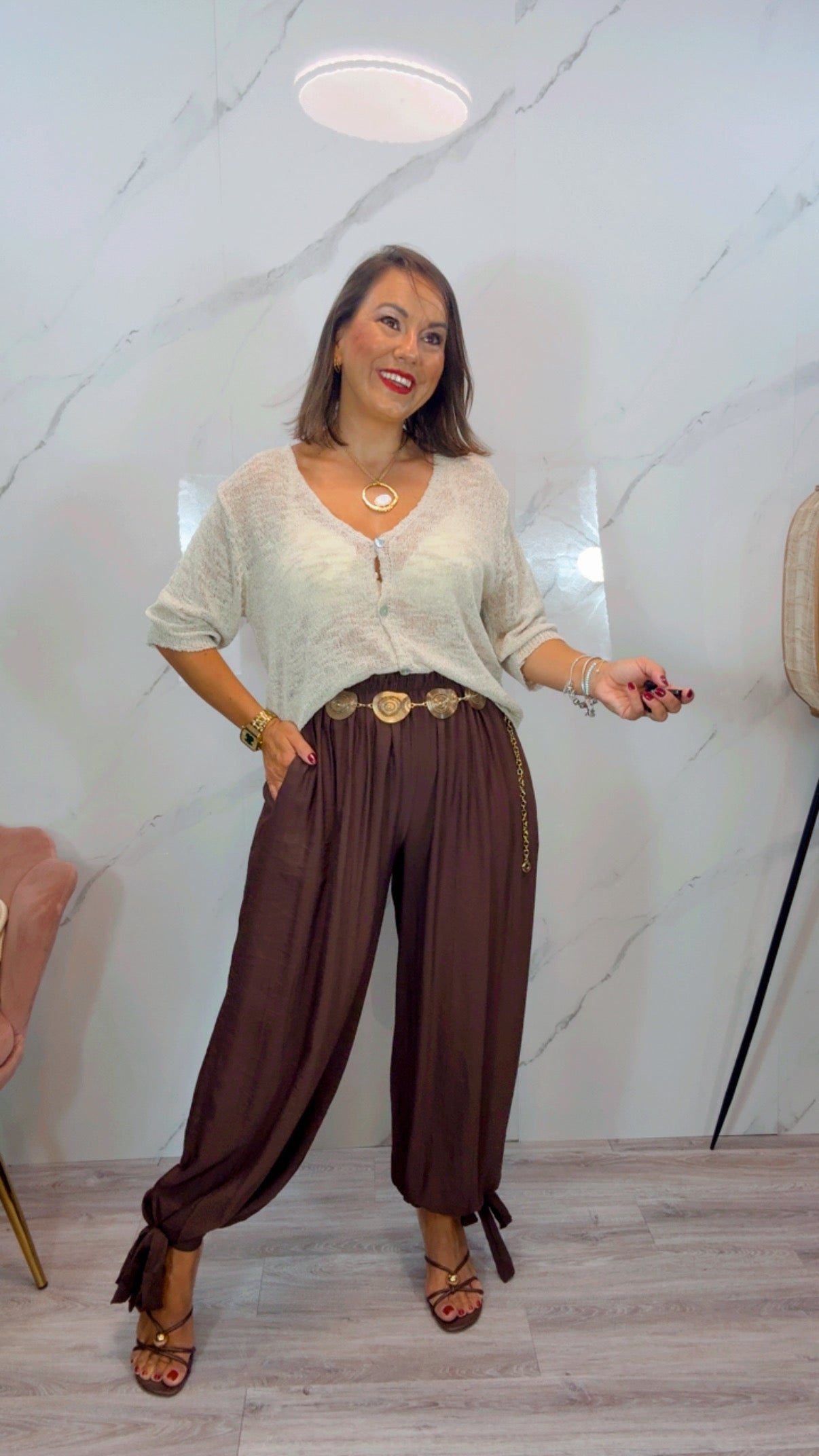 Rebeca hilo beige
