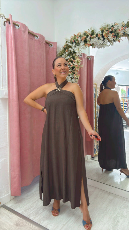 Vestido Estrella Marrón