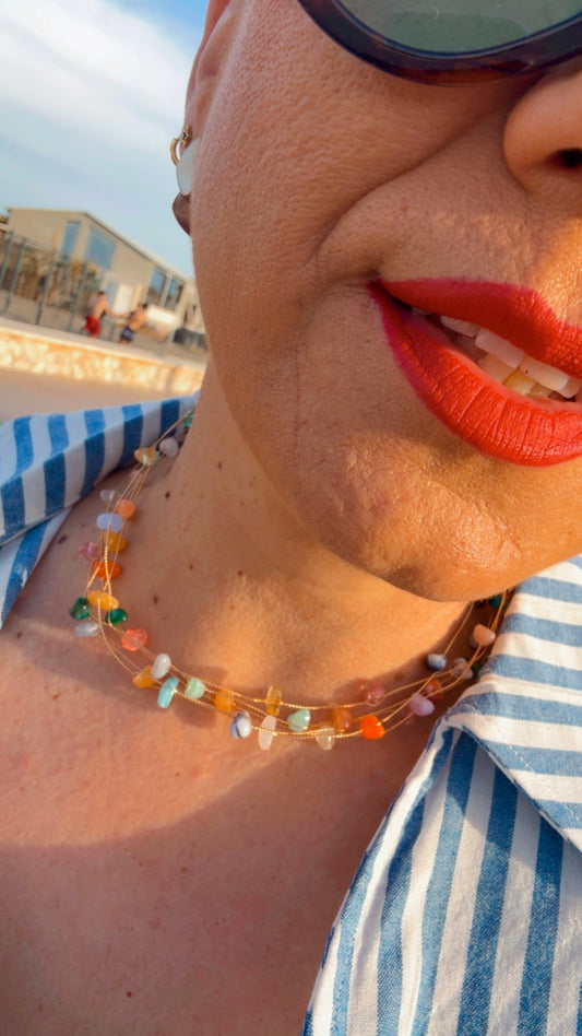 Choker piedras colores