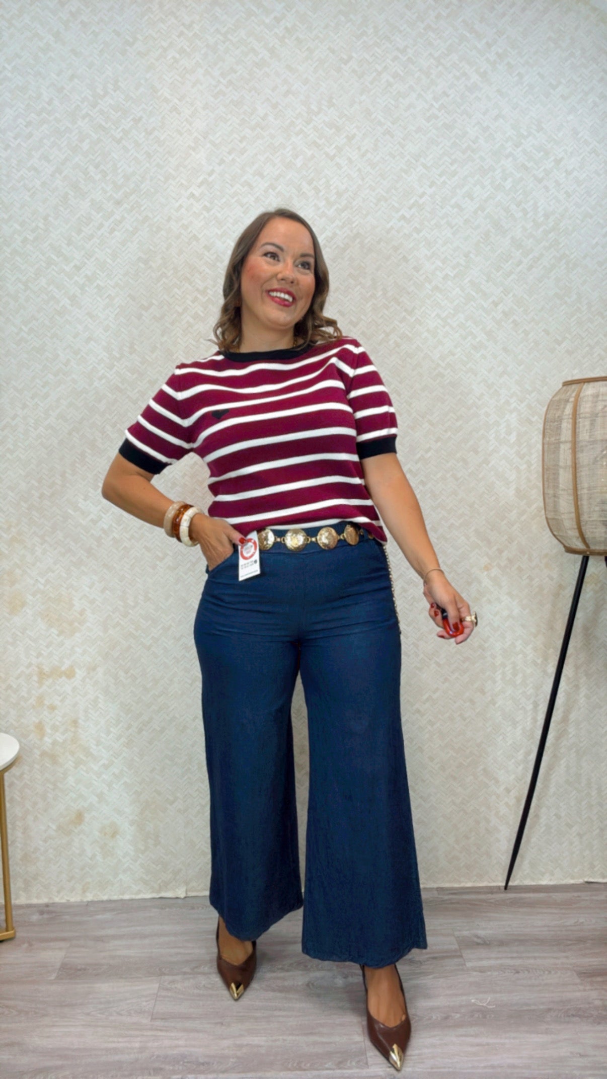 Pantalón Ancho Cinturón