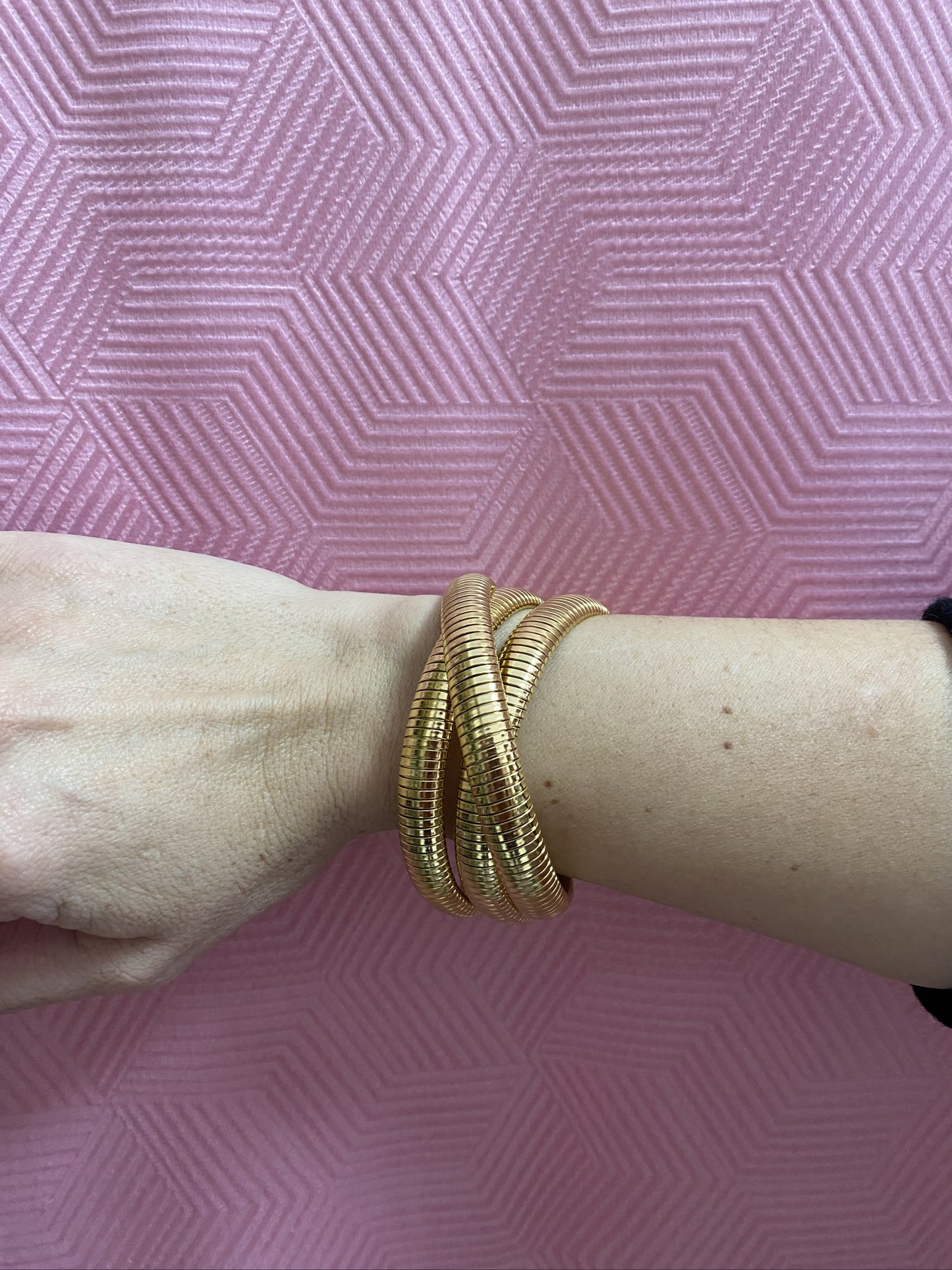 Brazalete Triple Dorado