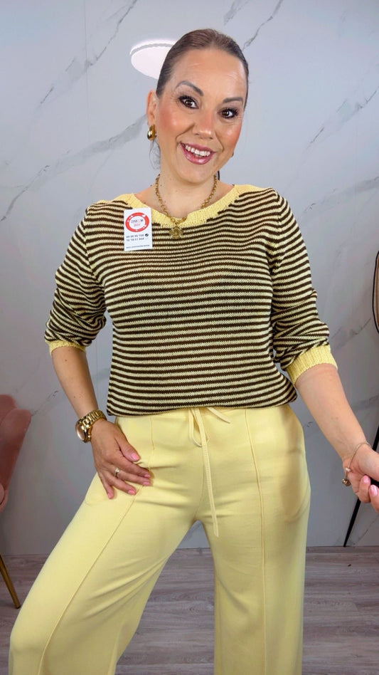 Jersey Rayas Marrón