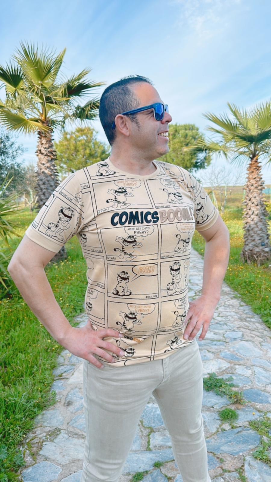 Camiseta Comic Beige