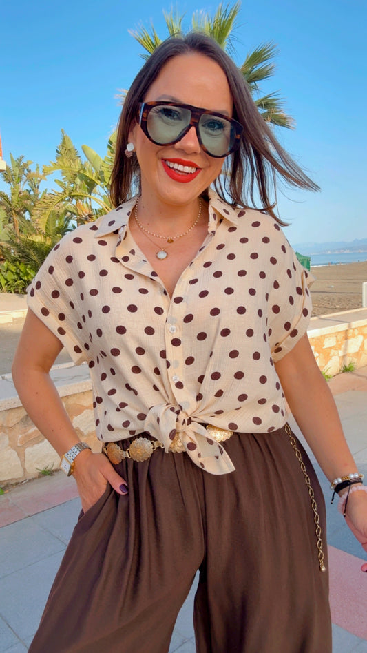 Camisa Lunar Marrón