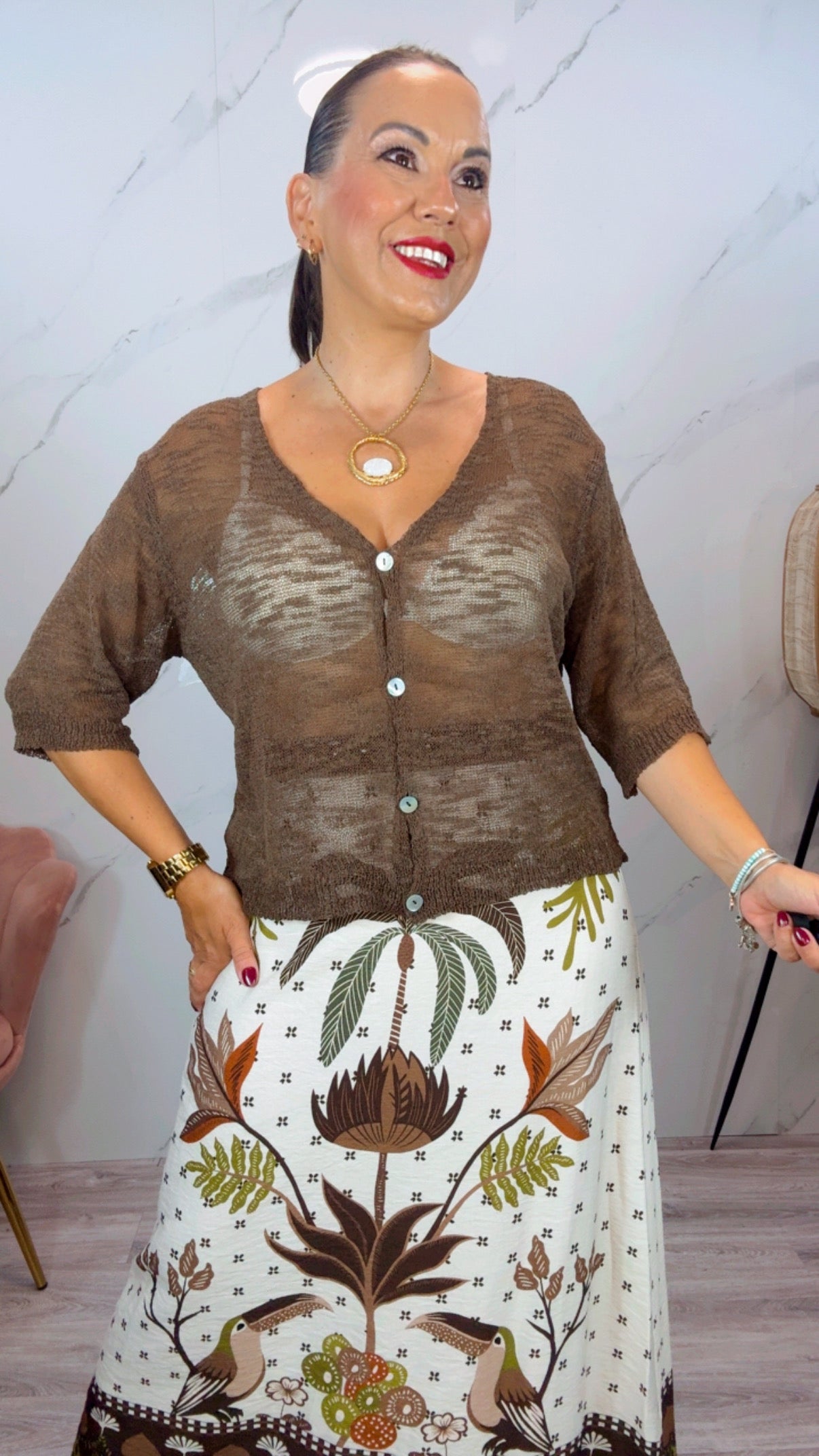 Rebeca hilo Marrón Chocolate