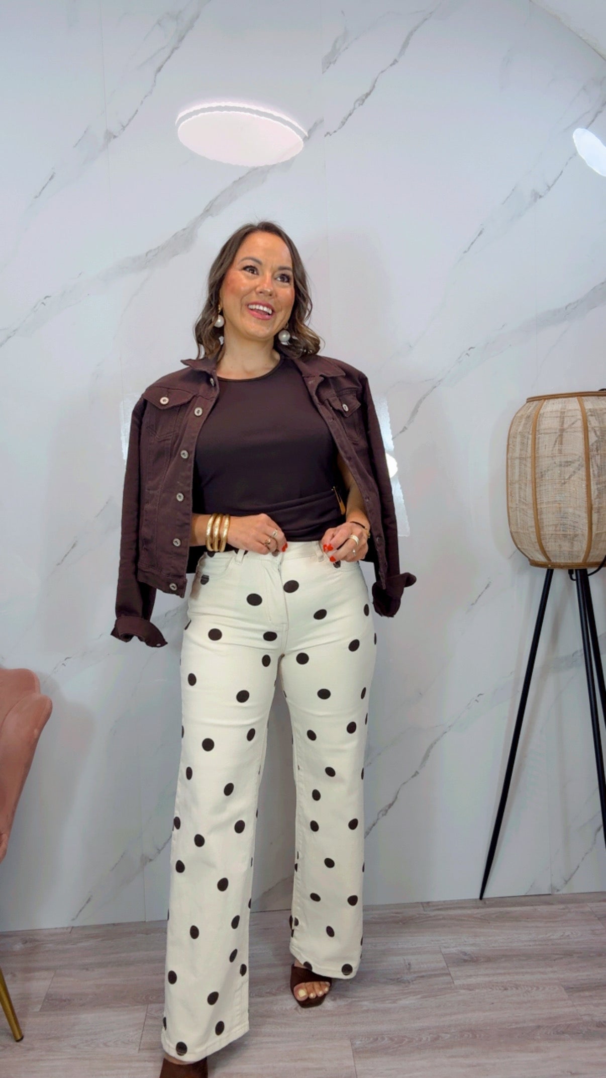 Pantalón Lunar Marrom chocolate