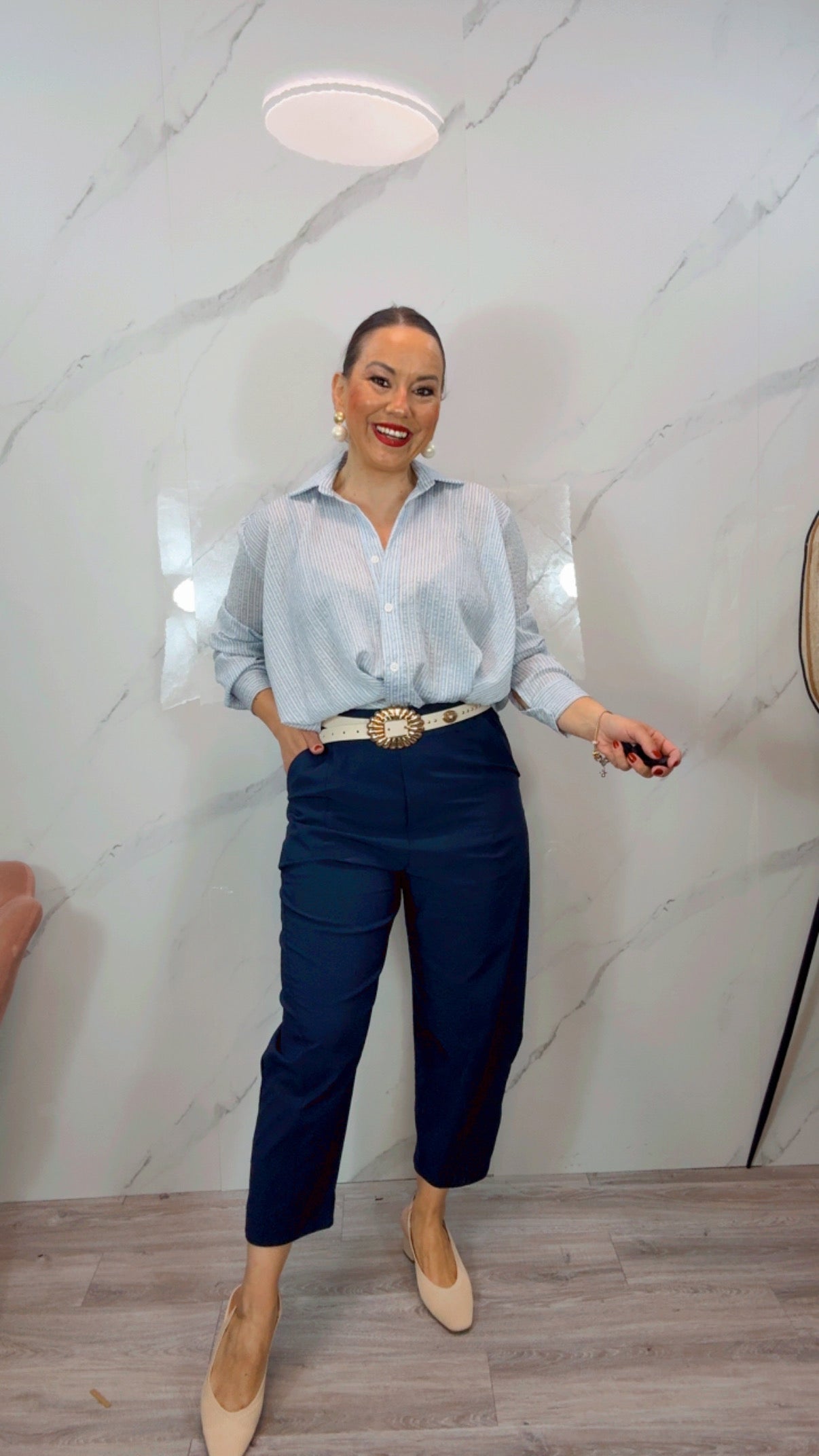 Camisa croppe Celeste