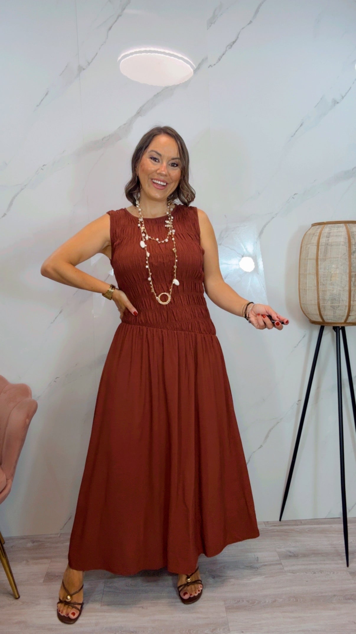 Vestido Asimétrico Burdeos