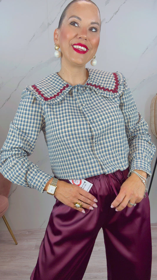 Camisa Cuadros Vichy Azul pato
