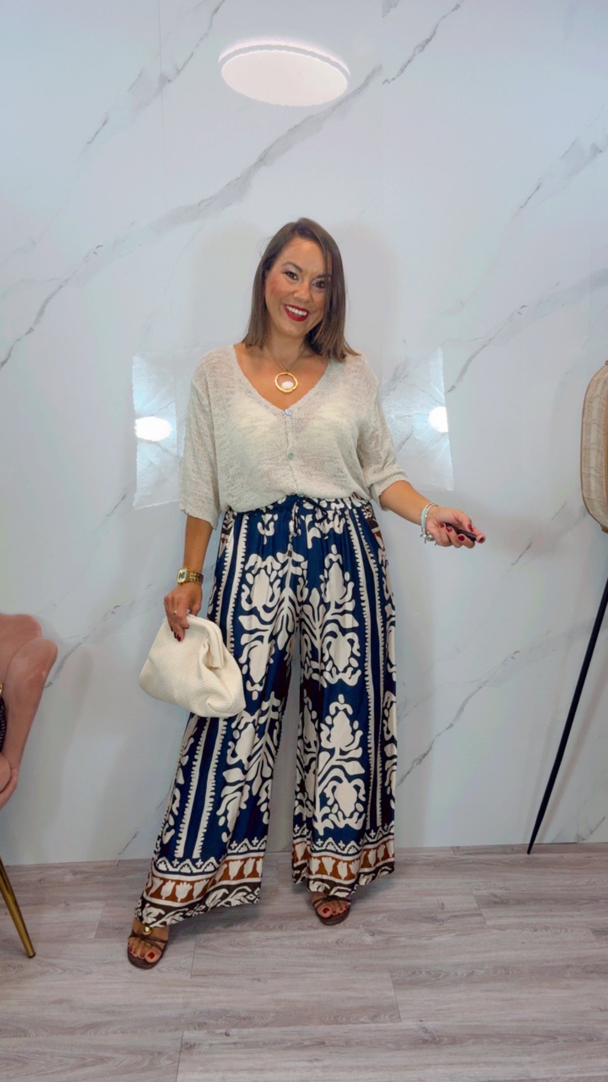 Pantalón Retro Azul Marino