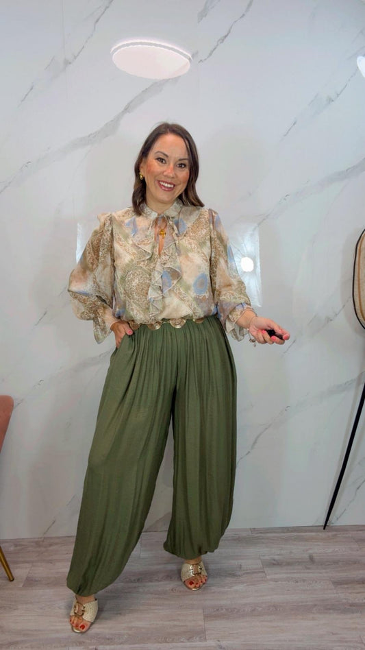 Pantalón Bombacho Verde Caza