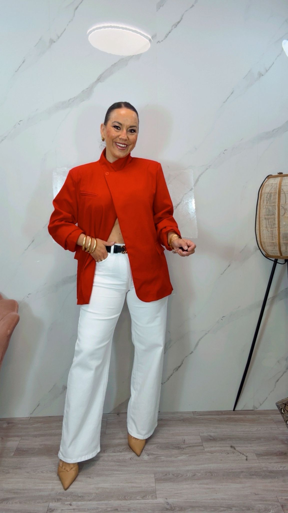 Pantalón Recto Blanco